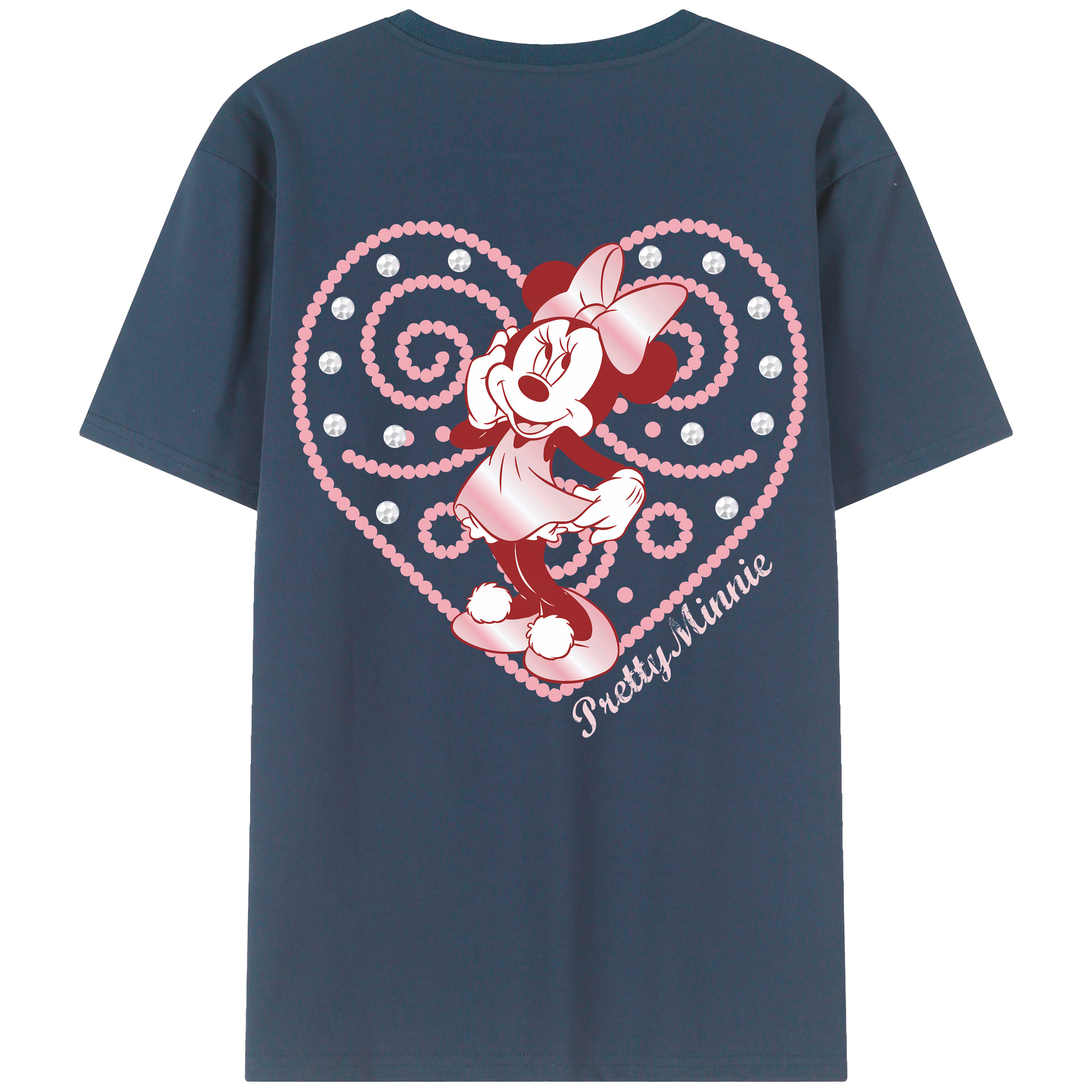 （画像用） ミッキーマウス Mickey Mouse 綿100％ メンズ半袖Tシャツ（バックプリント） 通気性