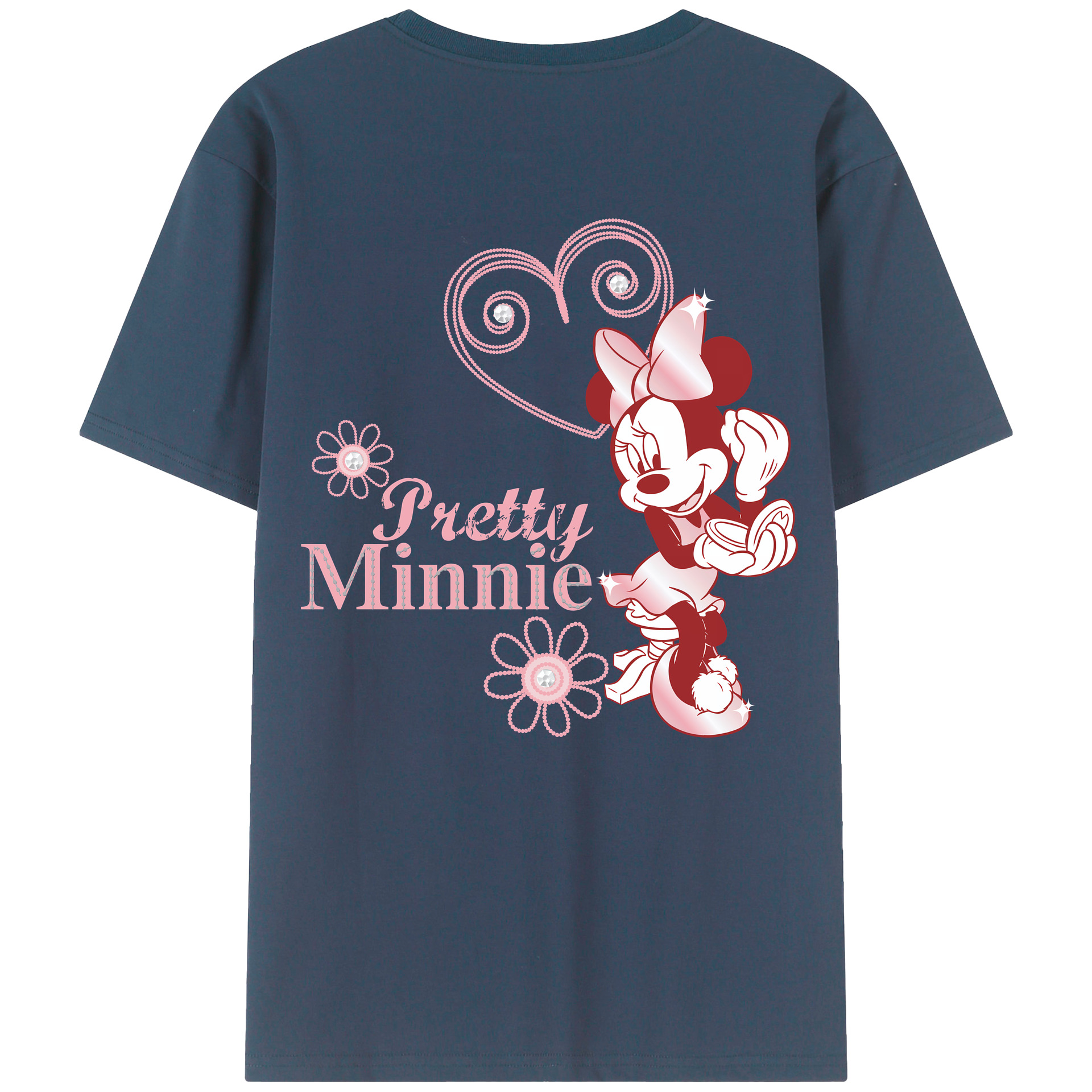 （画像用） ミッキーマウス Mickey Mouse 綿100％ メンズ半袖Tシャツ（バックプリント） 通気性