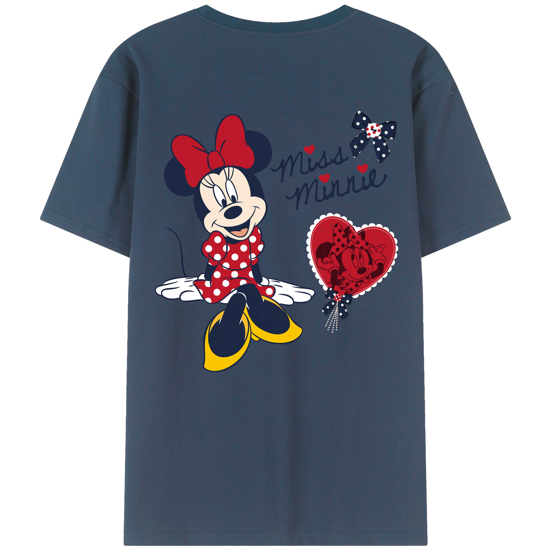 （画像用） ミッキーマウス Mickey Mouse 綿100％ メンズ半袖Tシャツ（バックプリント） 通気性