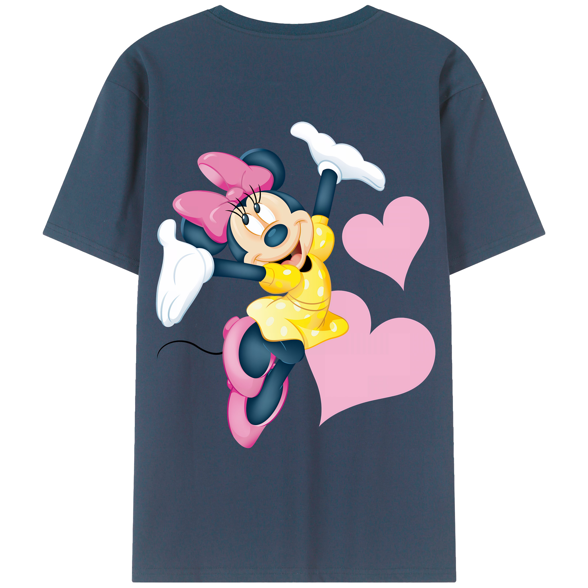 （画像用） ミッキーマウス Mickey Mouse 綿100％ メンズ半袖Tシャツ（バックプリント） 通気性