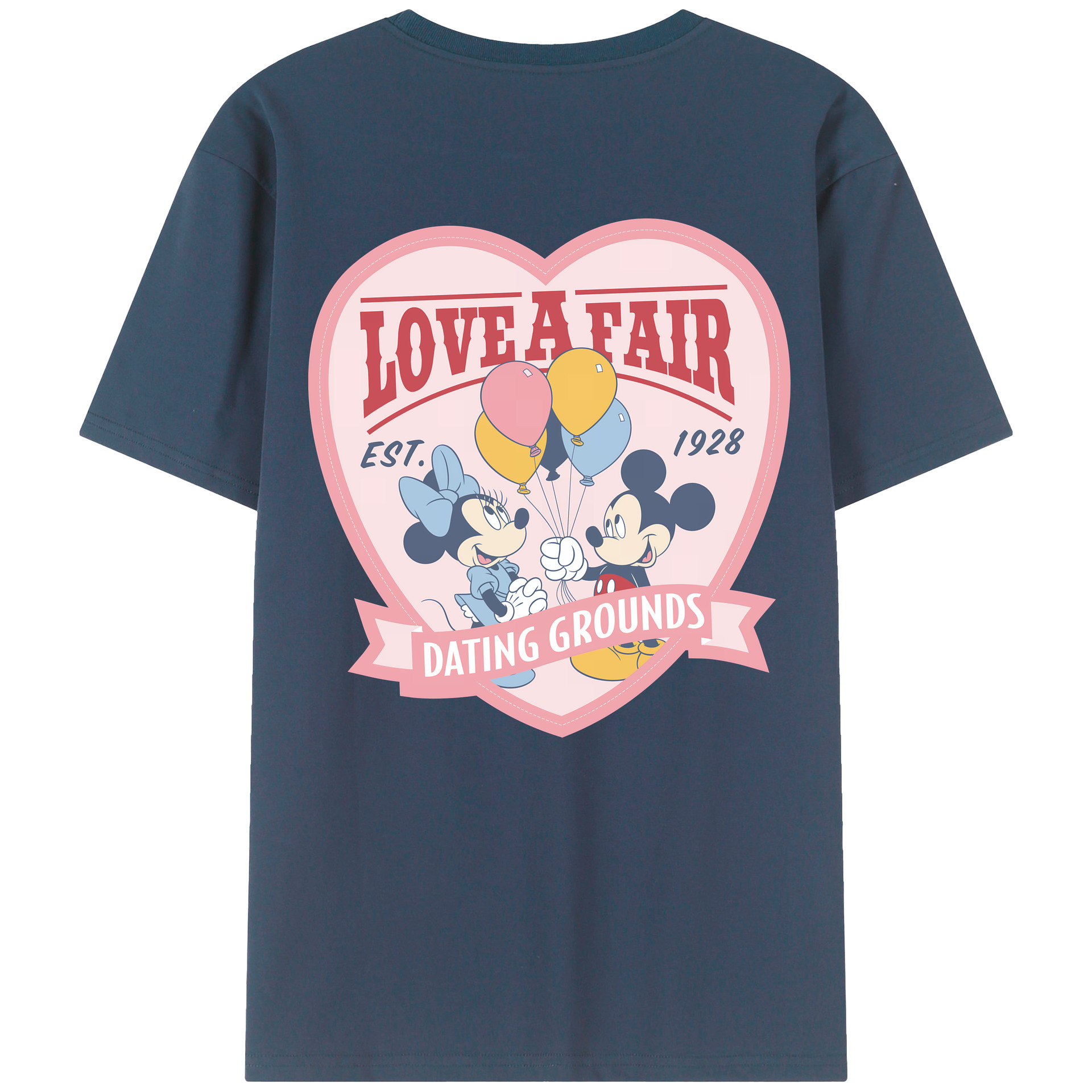 （画像用） ミッキーマウス Mickey Mouse 綿100％ メンズ半袖Tシャツ（バックプリント） 通気性