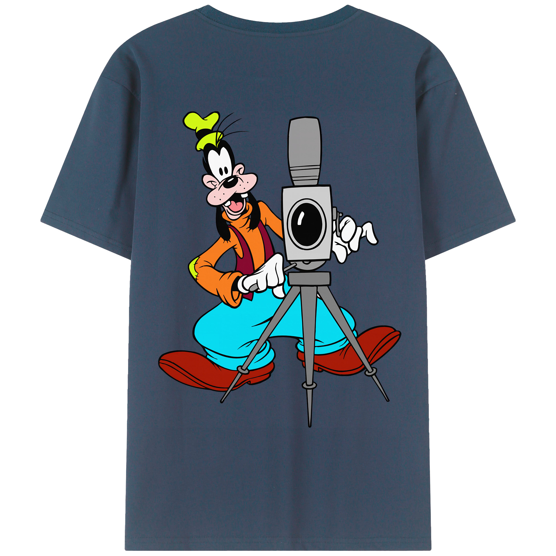 （画像用） ミッキーマウス Mickey Mouse 綿100％ メンズ半袖Tシャツ（バックプリント） 通気性