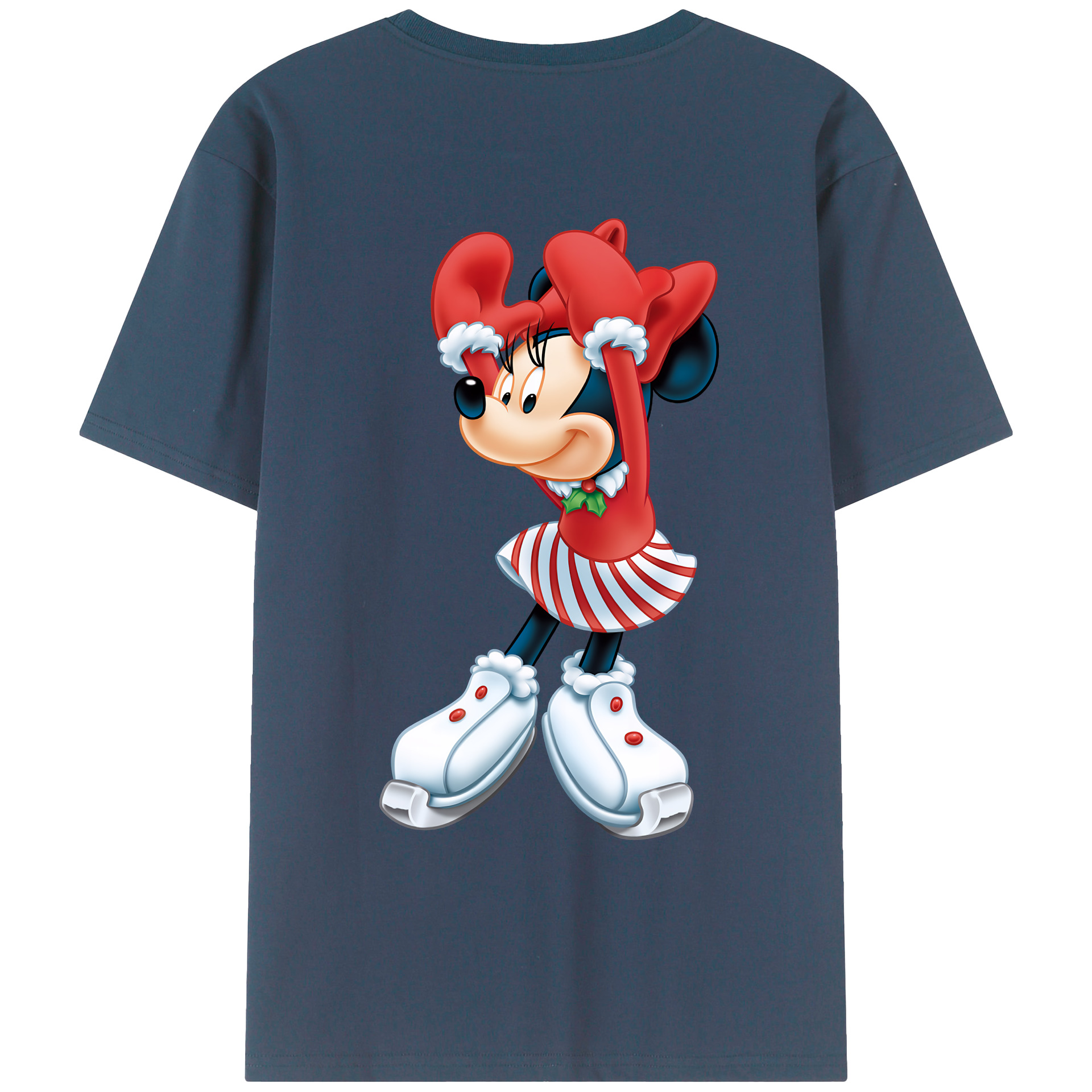 （画像用） ミッキーマウス Mickey Mouse 綿100％ メンズ半袖Tシャツ（バックプリント） 通気性