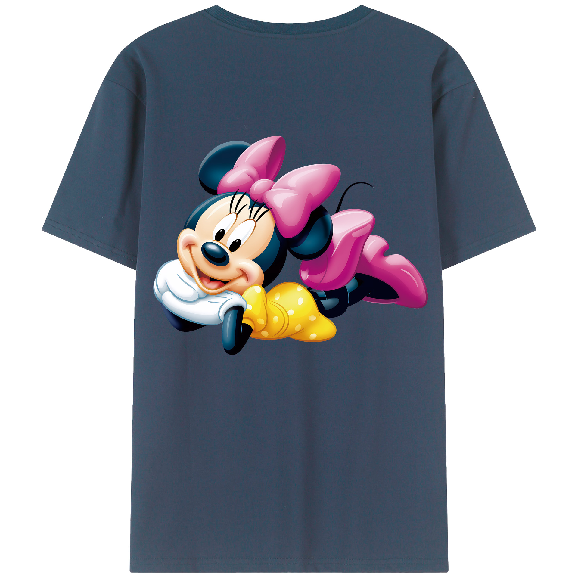 （画像用） ミッキーマウス Mickey Mouse 綿100％ メンズ半袖Tシャツ（バックプリント） 通気性