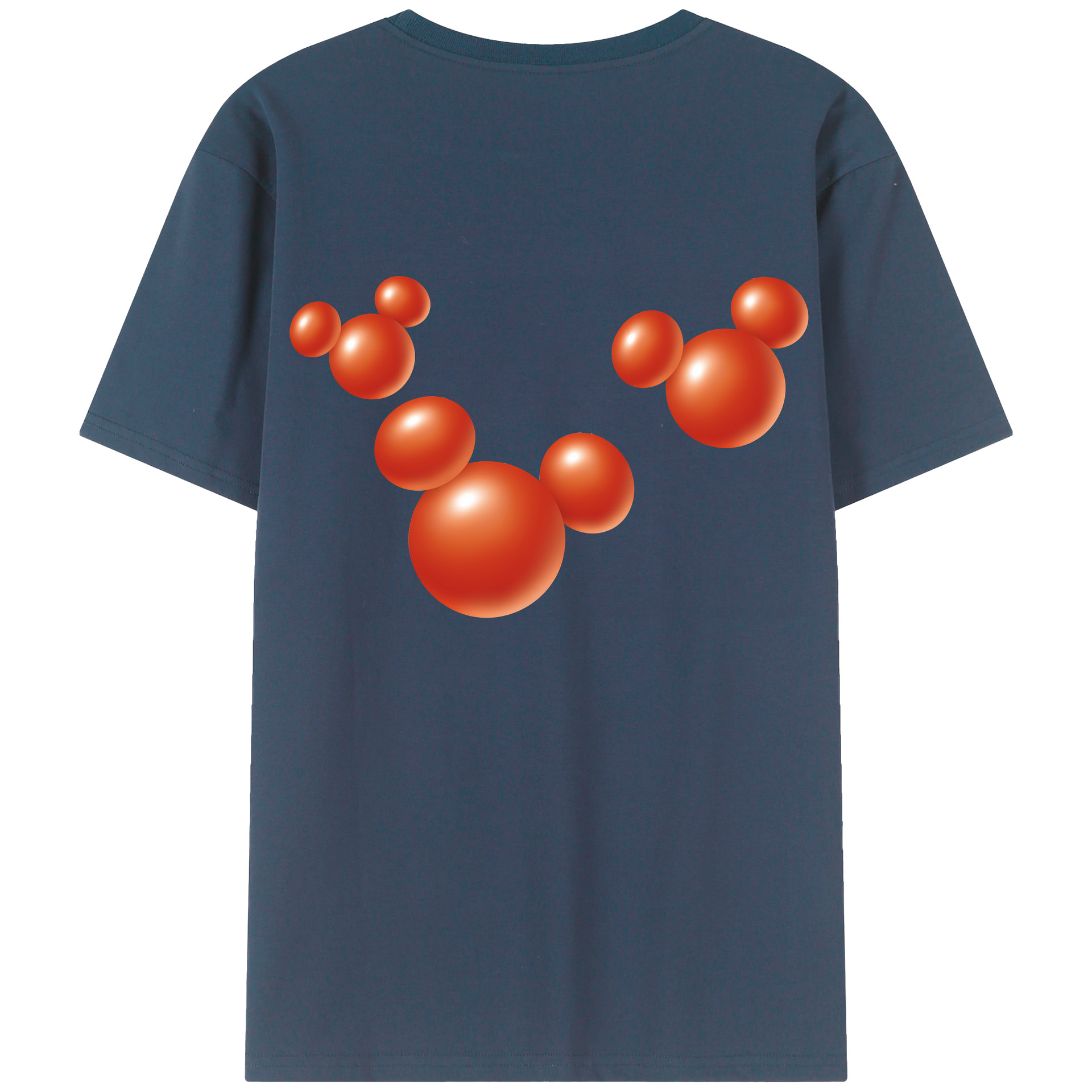 （画像用） ミッキーマウス Mickey Mouse 綿100％ メンズ半袖Tシャツ（バックプリント） 通気性