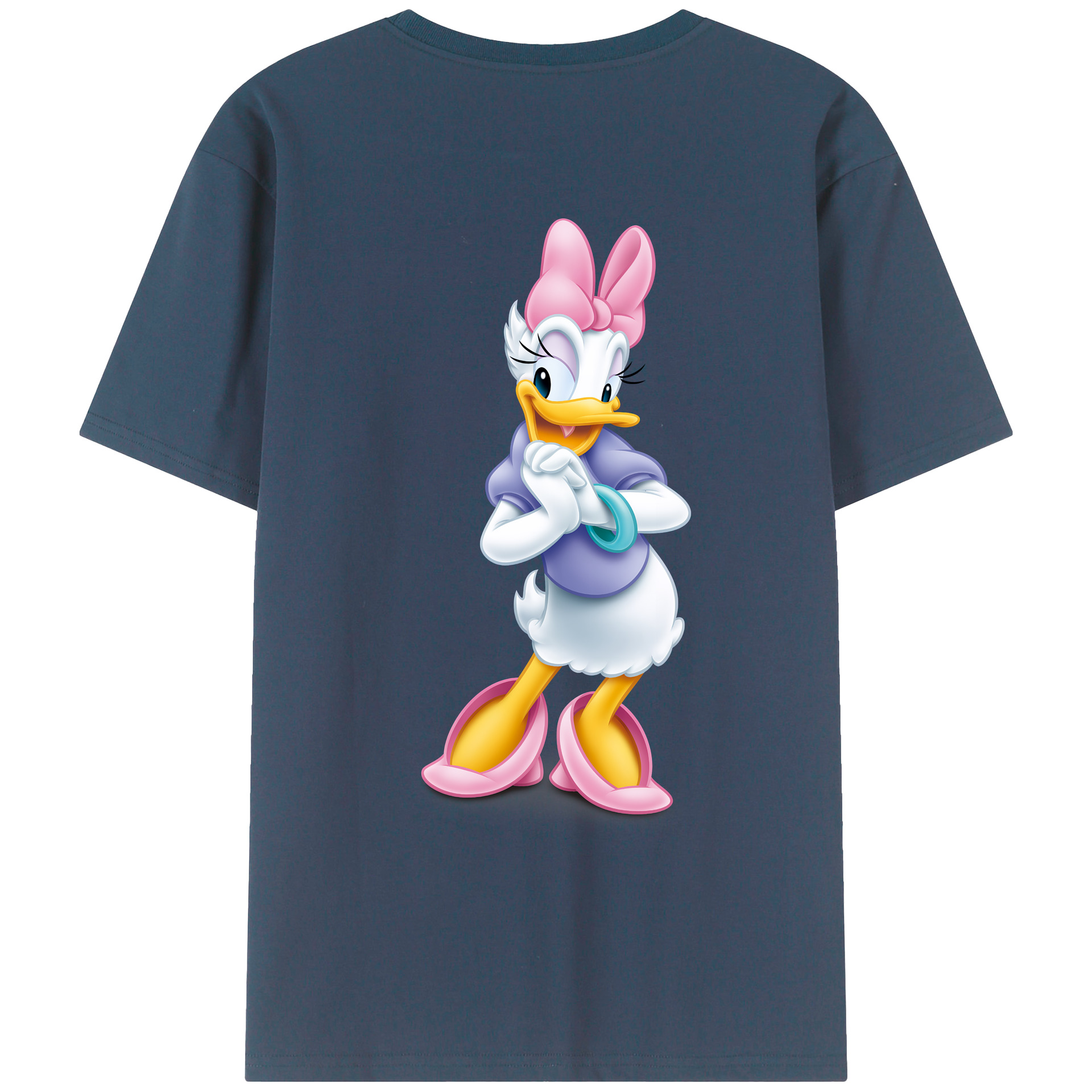 （画像用） ミッキーマウス Mickey Mouse 綿100％ メンズ半袖Tシャツ（バックプリント） 通気性