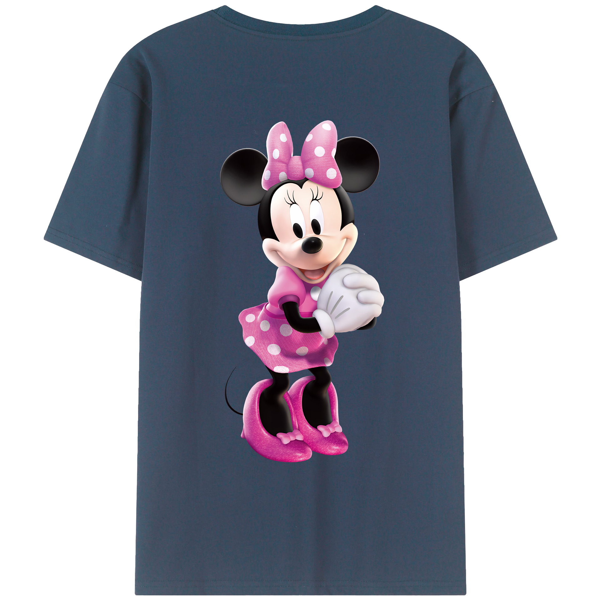 （画像用） ミッキーマウス Mickey Mouse 綿100％ メンズ半袖Tシャツ（バックプリント） 通気性
