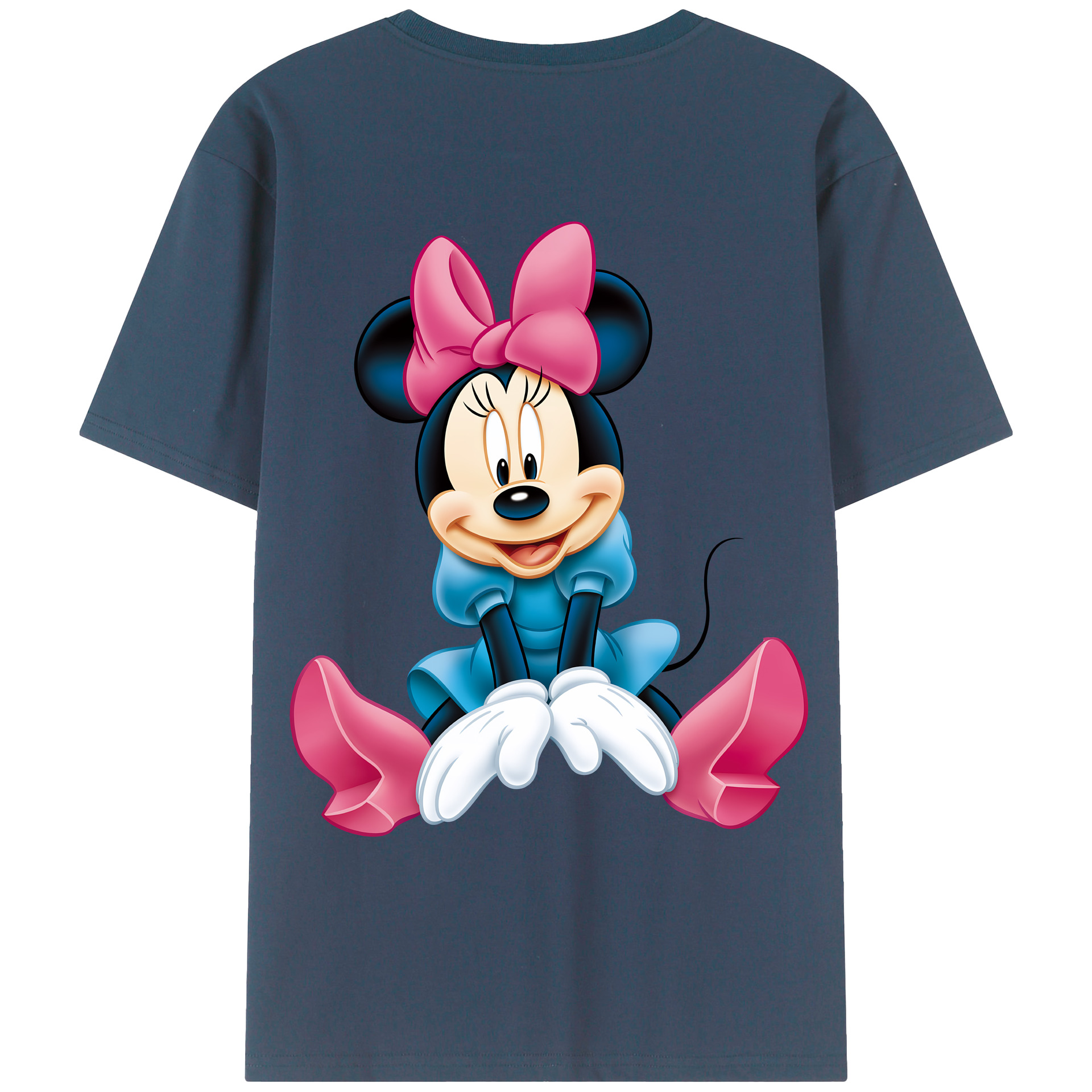 （画像用） ミッキーマウス Mickey Mouse 綿100％ メンズ半袖Tシャツ（バックプリント） 通気性
