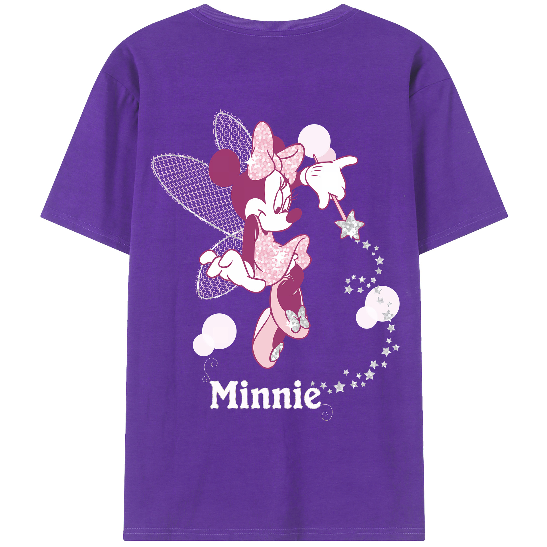 （画像用） ミッキーマウス Mickey Mouse 綿100％ メンズ半袖Tシャツ（バックプリント） 通気性