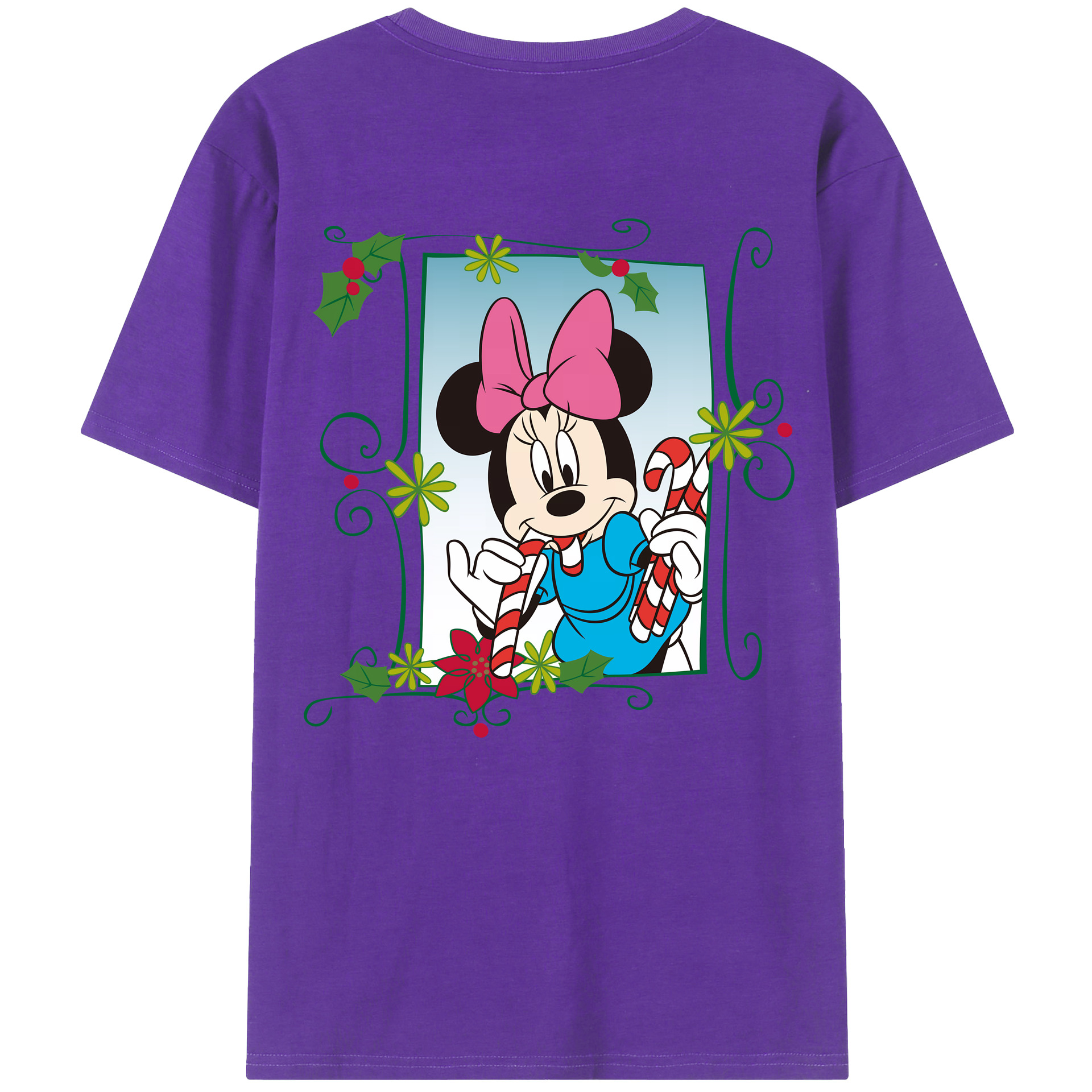 （画像用） ミッキーマウス Mickey Mouse 綿100％ メンズ半袖Tシャツ（バックプリント） 通気性