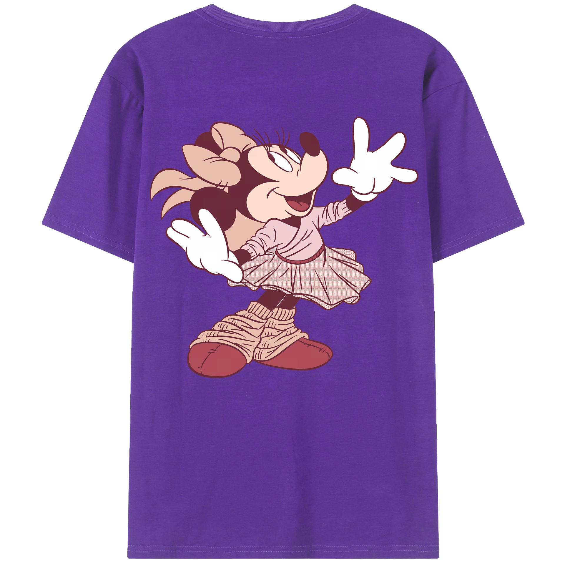 （画像用） ミッキーマウス Mickey Mouse 綿100％ メンズ半袖Tシャツ（バックプリント） 通気性