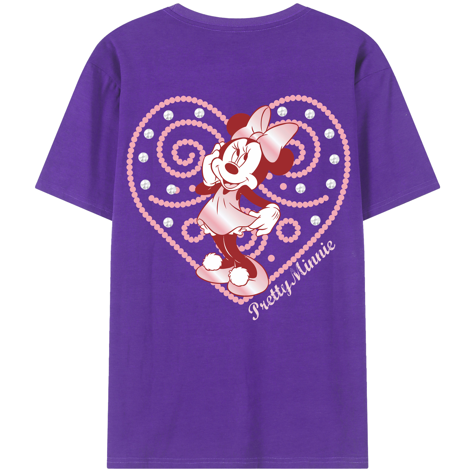 （画像用） ミッキーマウス Mickey Mouse 綿100％ メンズ半袖Tシャツ（バックプリント） 通気性