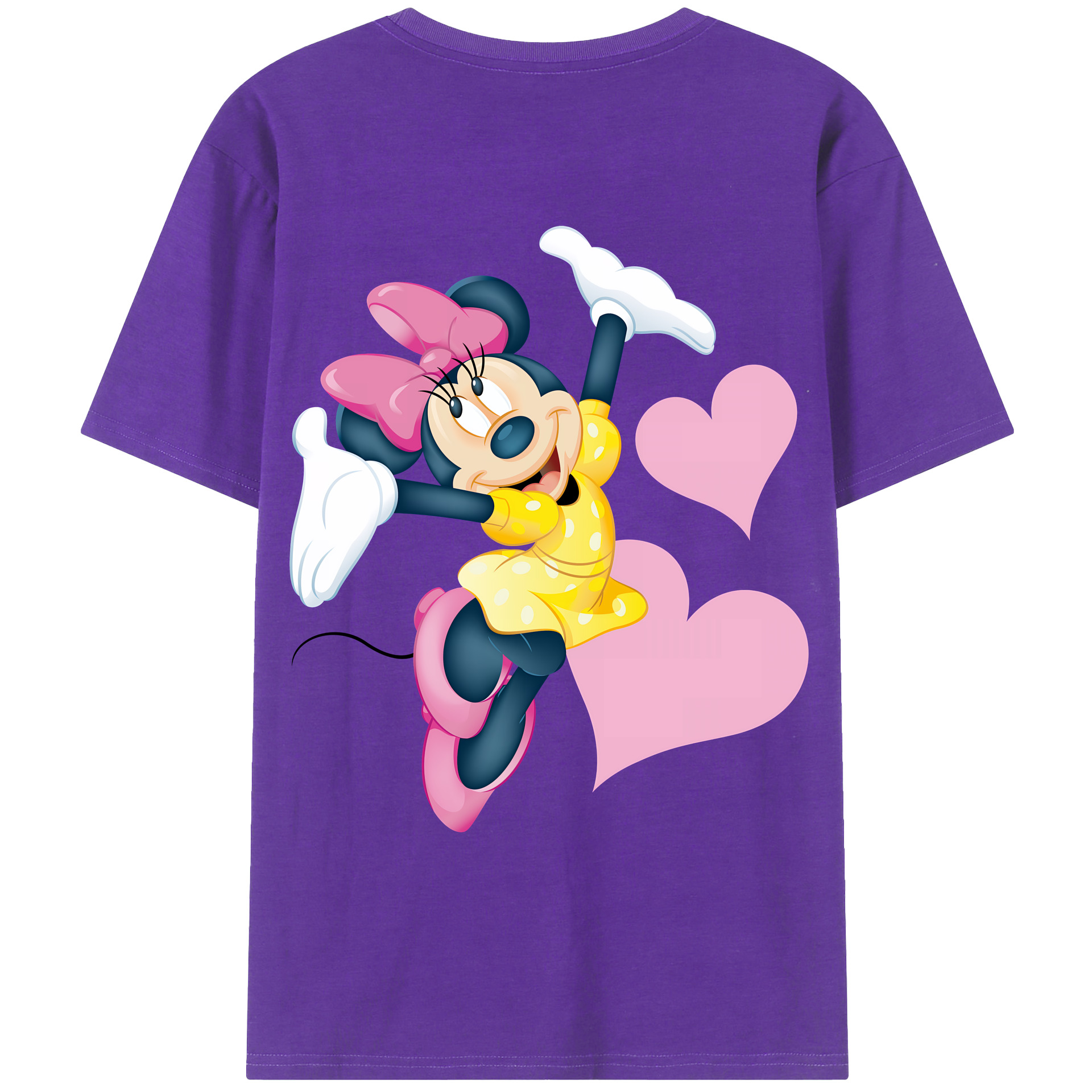 （画像用） ミッキーマウス Mickey Mouse 綿100％ メンズ半袖Tシャツ（バックプリント） 通気性