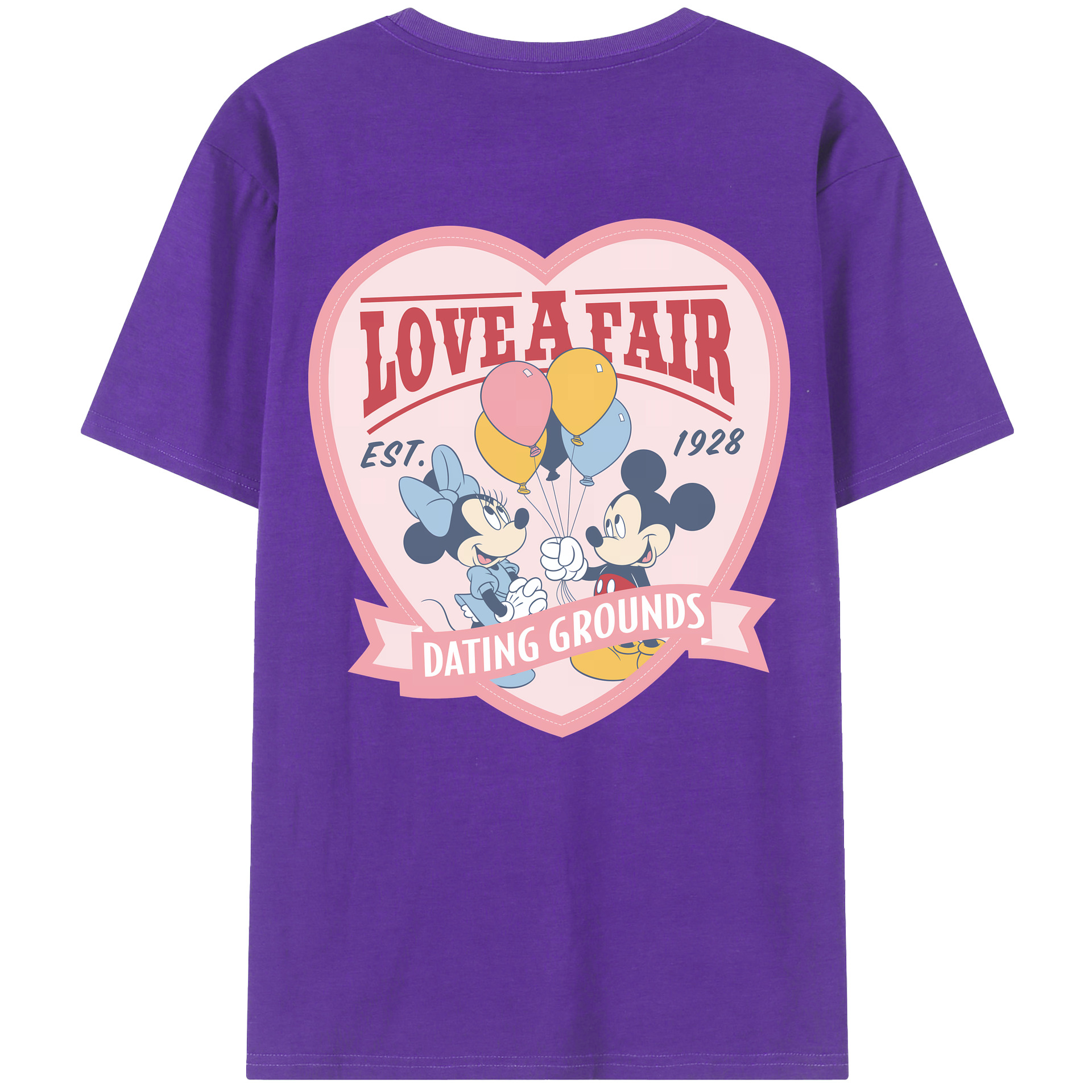 （画像用） ミッキーマウス Mickey Mouse 綿100％ メンズ半袖Tシャツ（バックプリント） 通気性