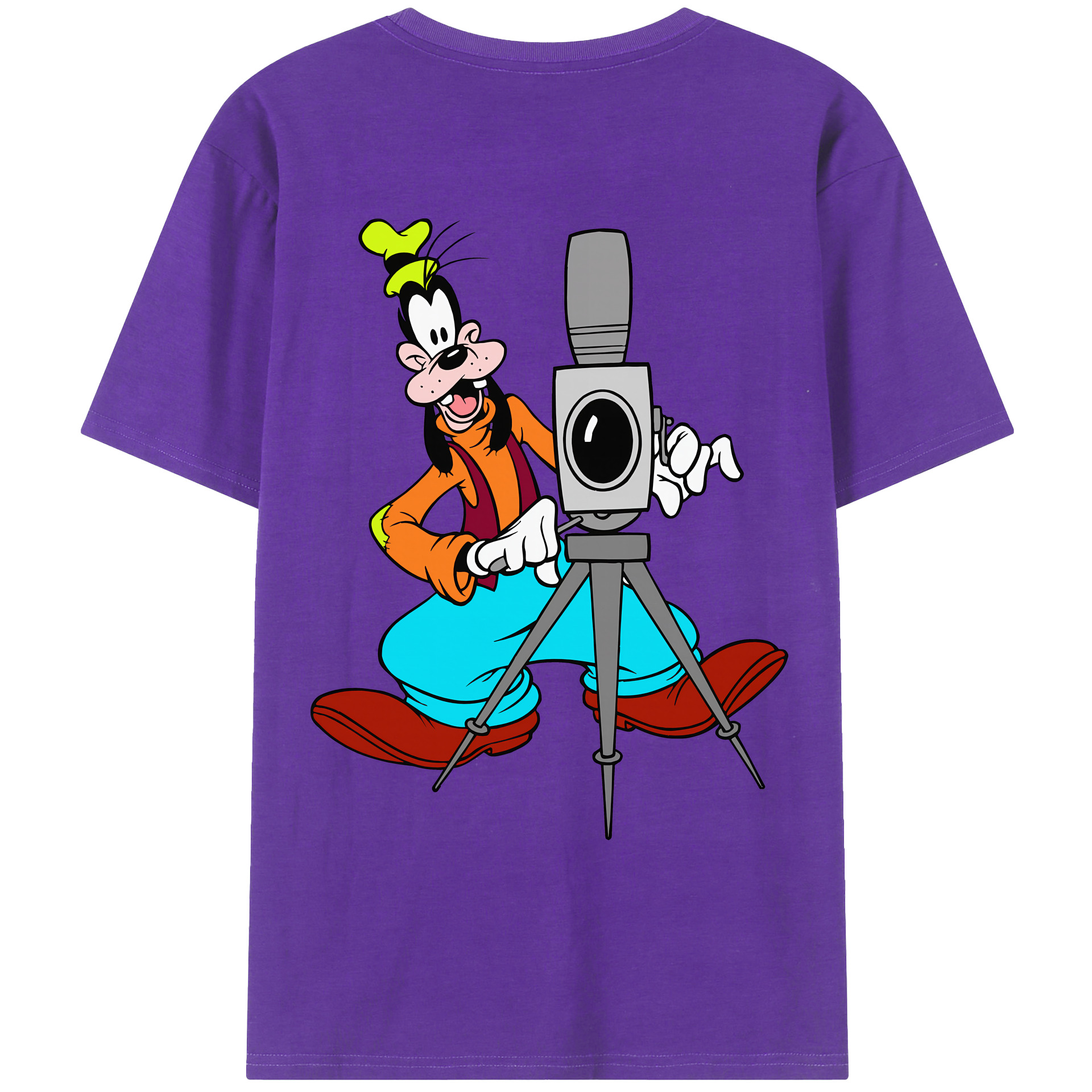 （画像用） ミッキーマウス Mickey Mouse 綿100％ メンズ半袖Tシャツ（バックプリント） 通気性
