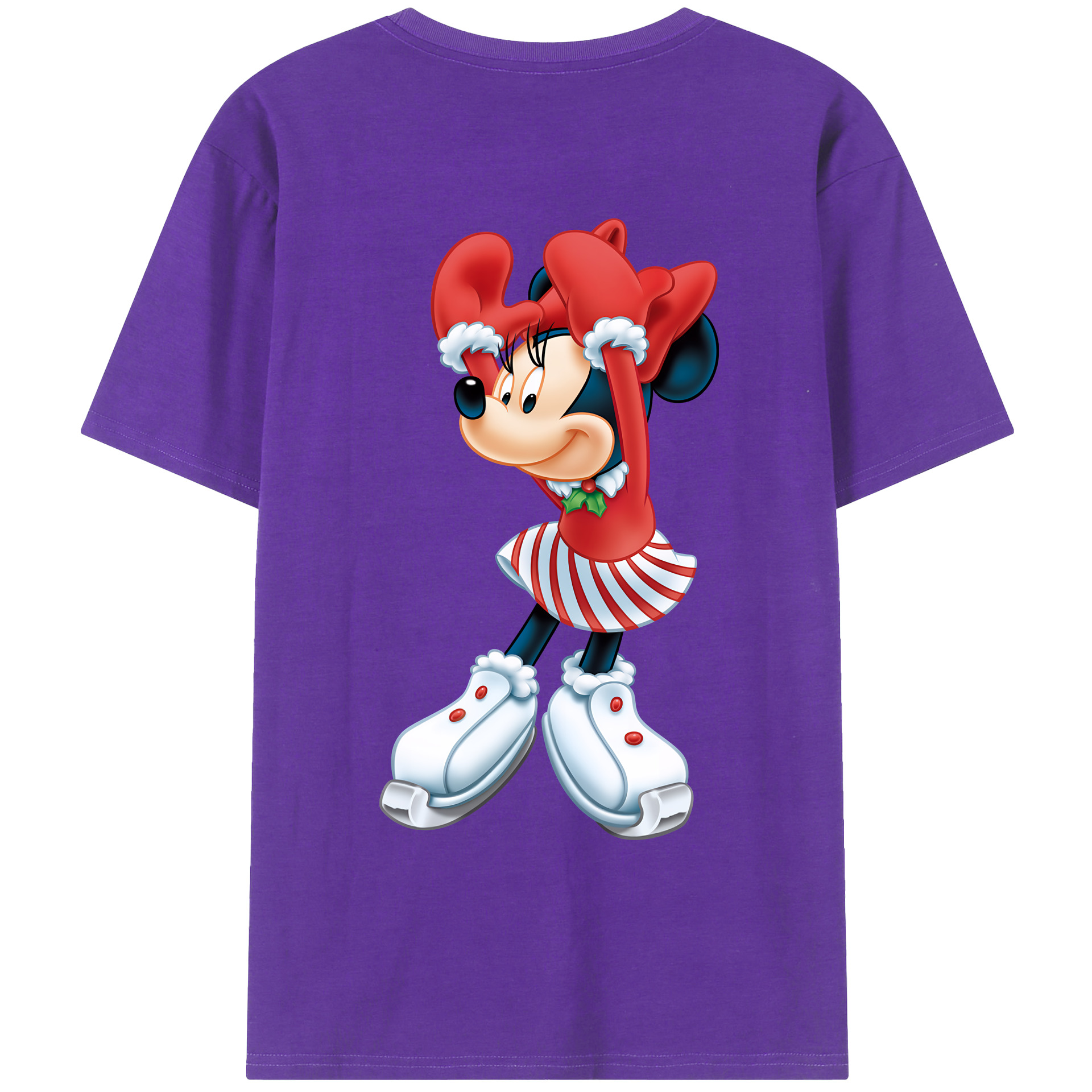 （画像用） ミッキーマウス Mickey Mouse 綿100％ メンズ半袖Tシャツ（バックプリント） 通気性