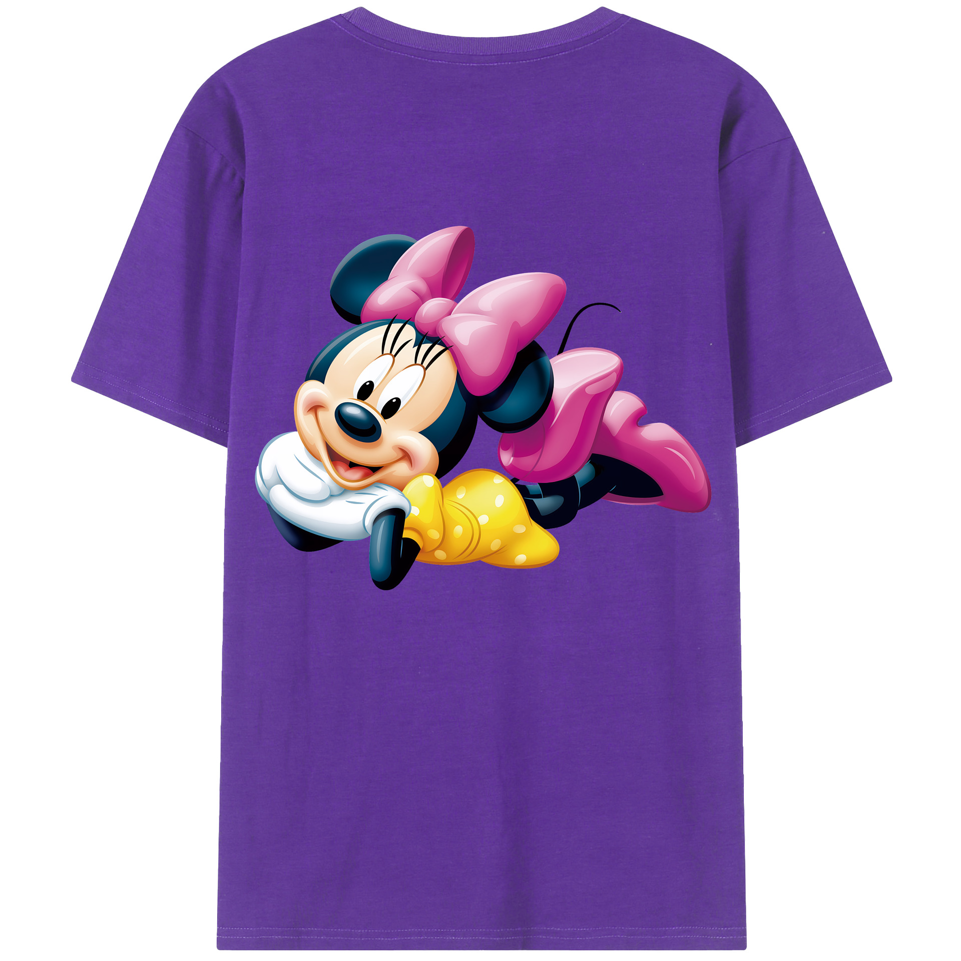 （画像用） ミッキーマウス Mickey Mouse 綿100％ メンズ半袖Tシャツ（バックプリント） 通気性
