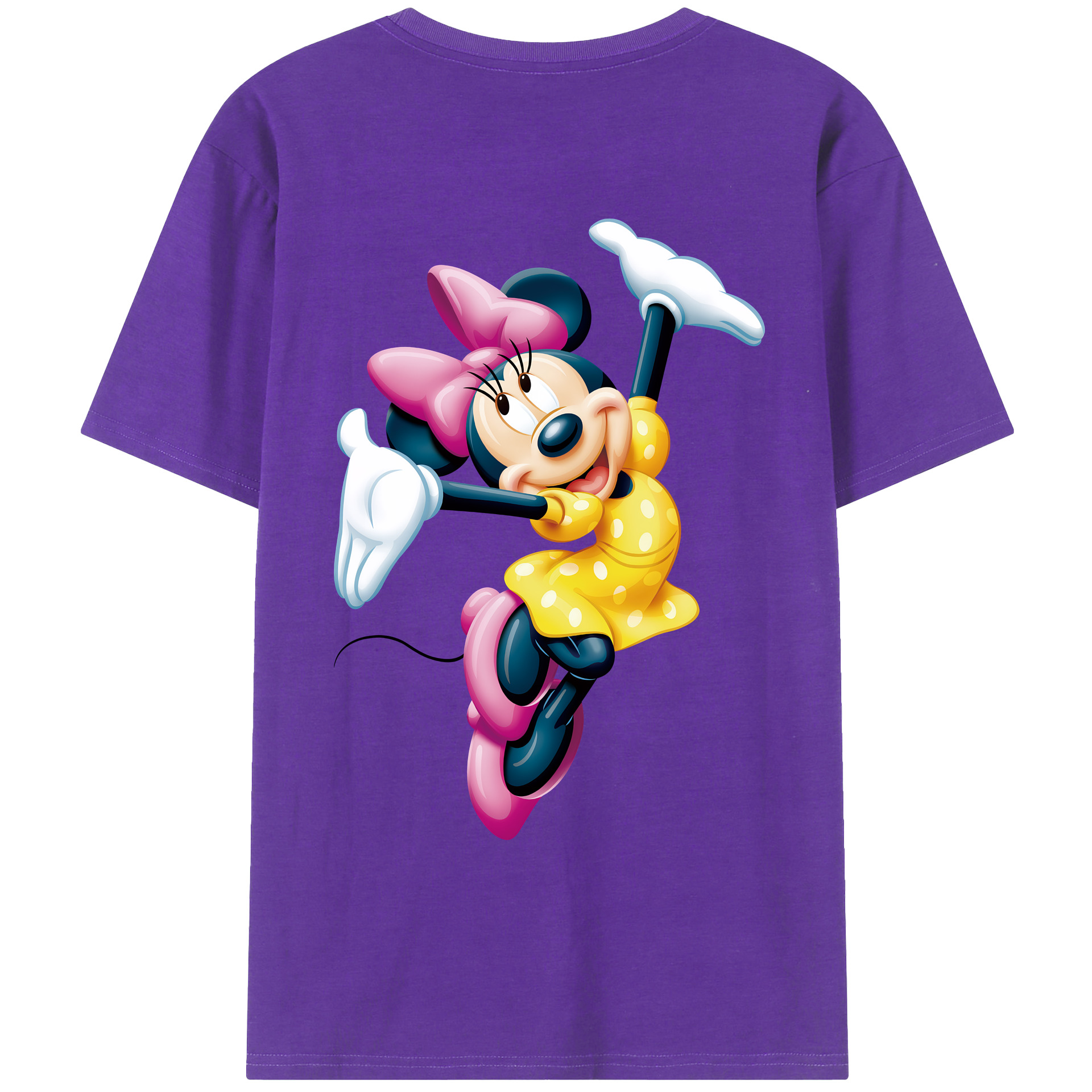 （画像用） ミッキーマウス Mickey Mouse 綿100％ メンズ半袖Tシャツ（バックプリント） 通気性