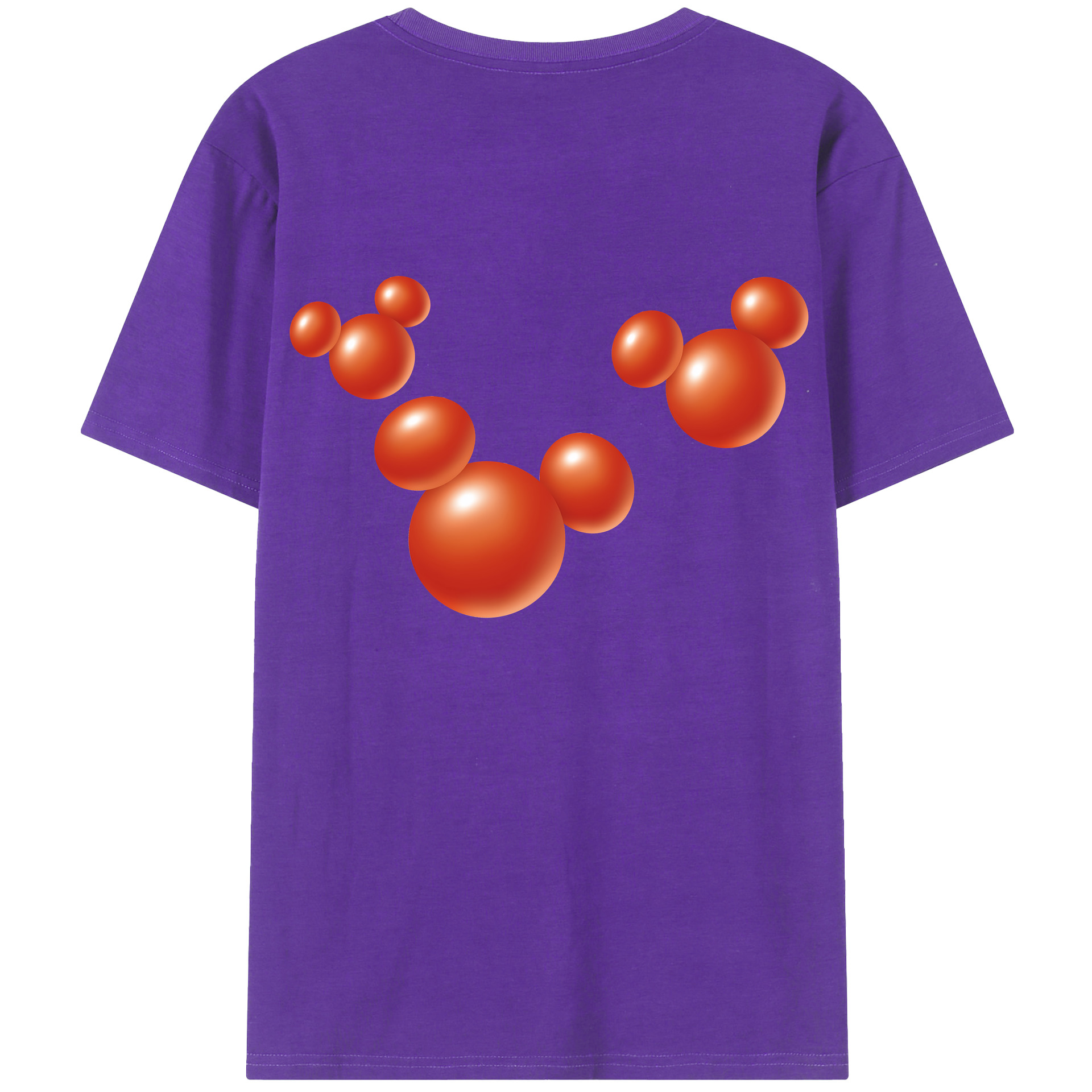 （画像用） ミッキーマウス Mickey Mouse 綿100％ メンズ半袖Tシャツ（バックプリント） 通気性