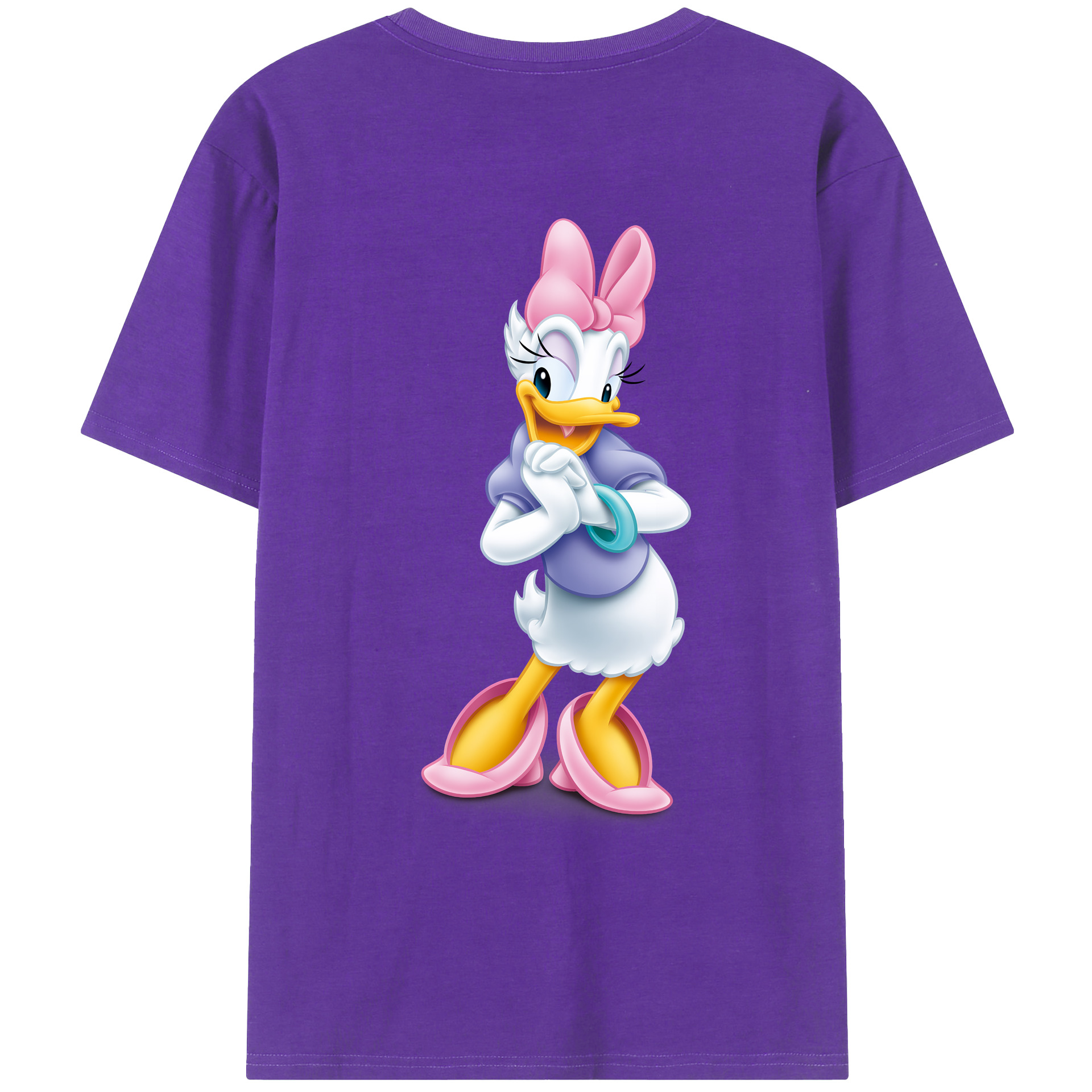 （画像用） ミッキーマウス Mickey Mouse 綿100％ メンズ半袖Tシャツ（バックプリント） 通気性