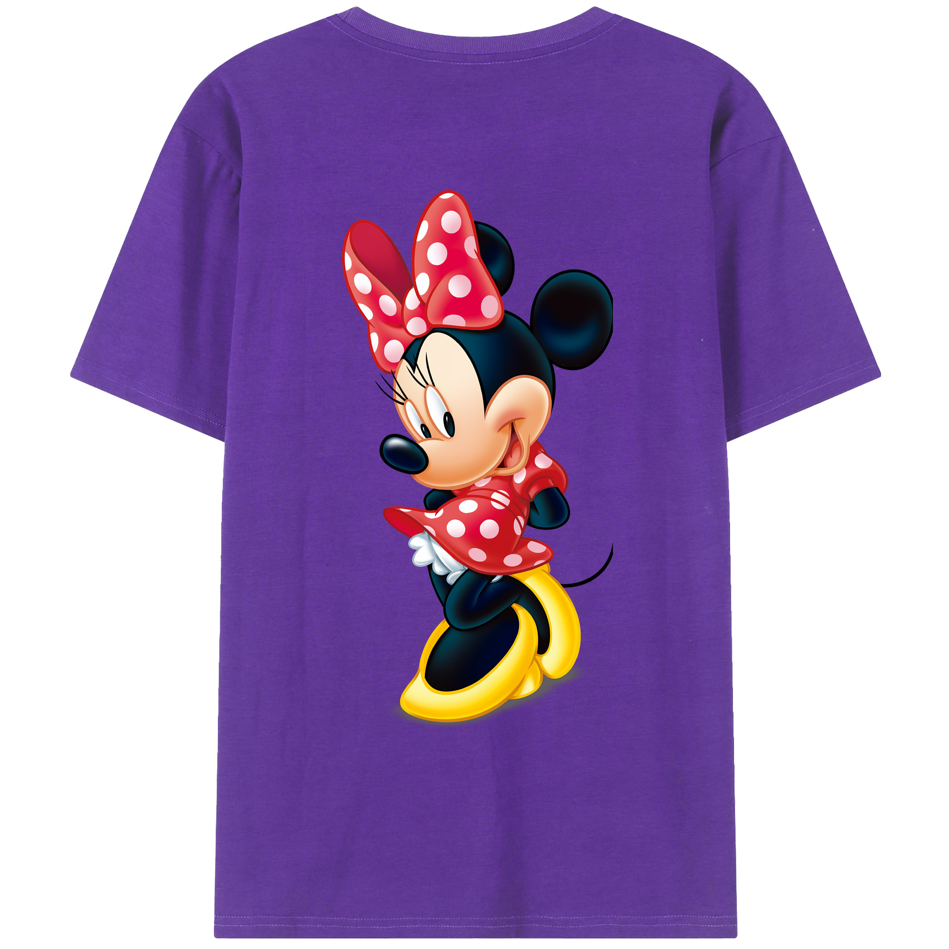 （画像用） ミッキーマウス Mickey Mouse 綿100％ メンズ半袖Tシャツ（バックプリント） 通気性