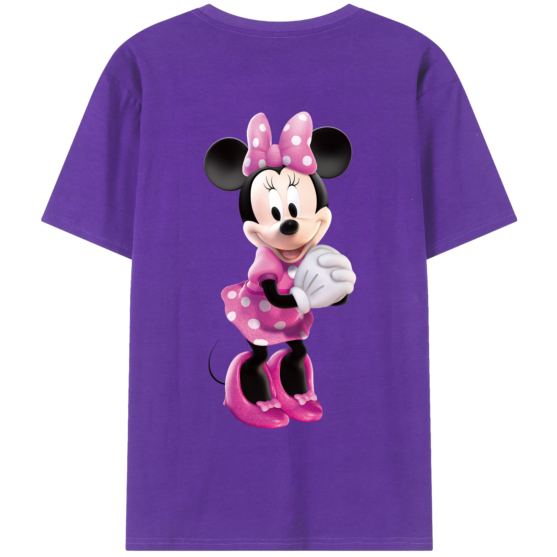 （画像用） ミッキーマウス Mickey Mouse 綿100％ メンズ半袖Tシャツ（バックプリント） 通気性