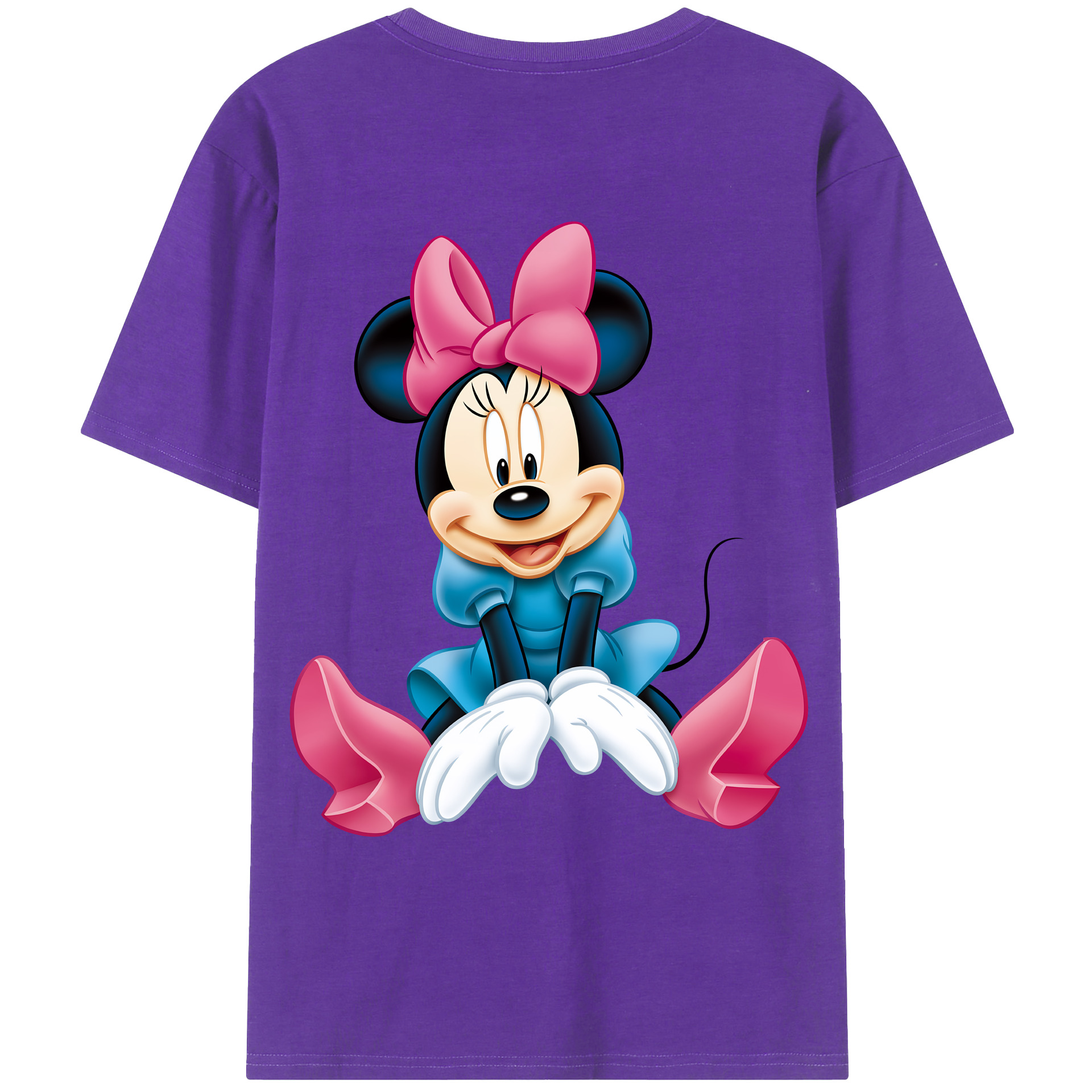 （画像用） ミッキーマウス Mickey Mouse 綿100％ メンズ半袖Tシャツ（バックプリント） 通気性