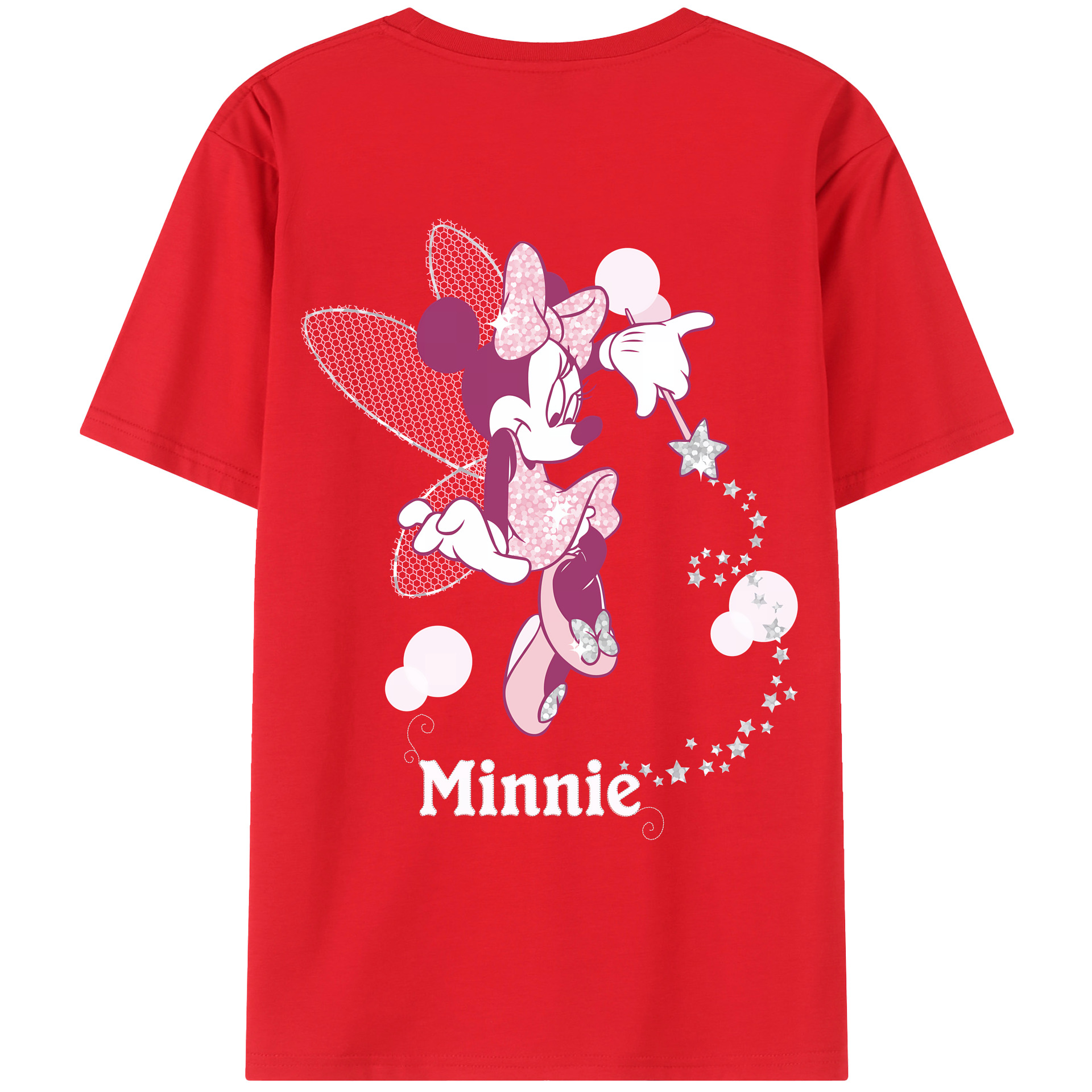 （画像用） ミッキーマウス Mickey Mouse 綿100％ メンズ半袖Tシャツ（バックプリント） 通気性