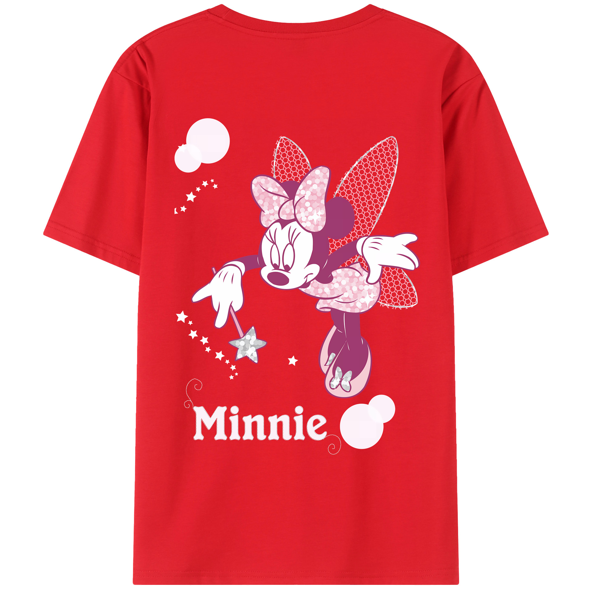 （画像用） ミッキーマウス Mickey Mouse 綿100％ メンズ半袖Tシャツ（バックプリント） 通気性