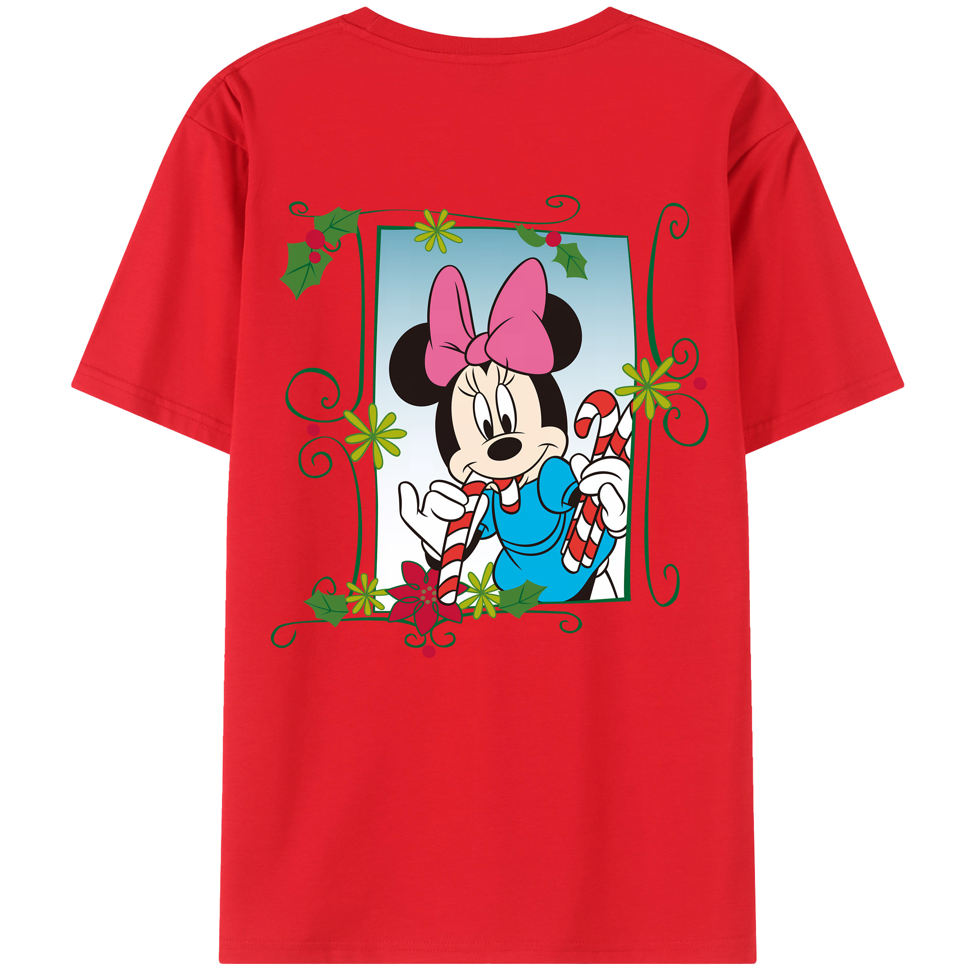 （画像用） ミッキーマウス Mickey Mouse 綿100％ メンズ半袖Tシャツ（バックプリント） 通気性