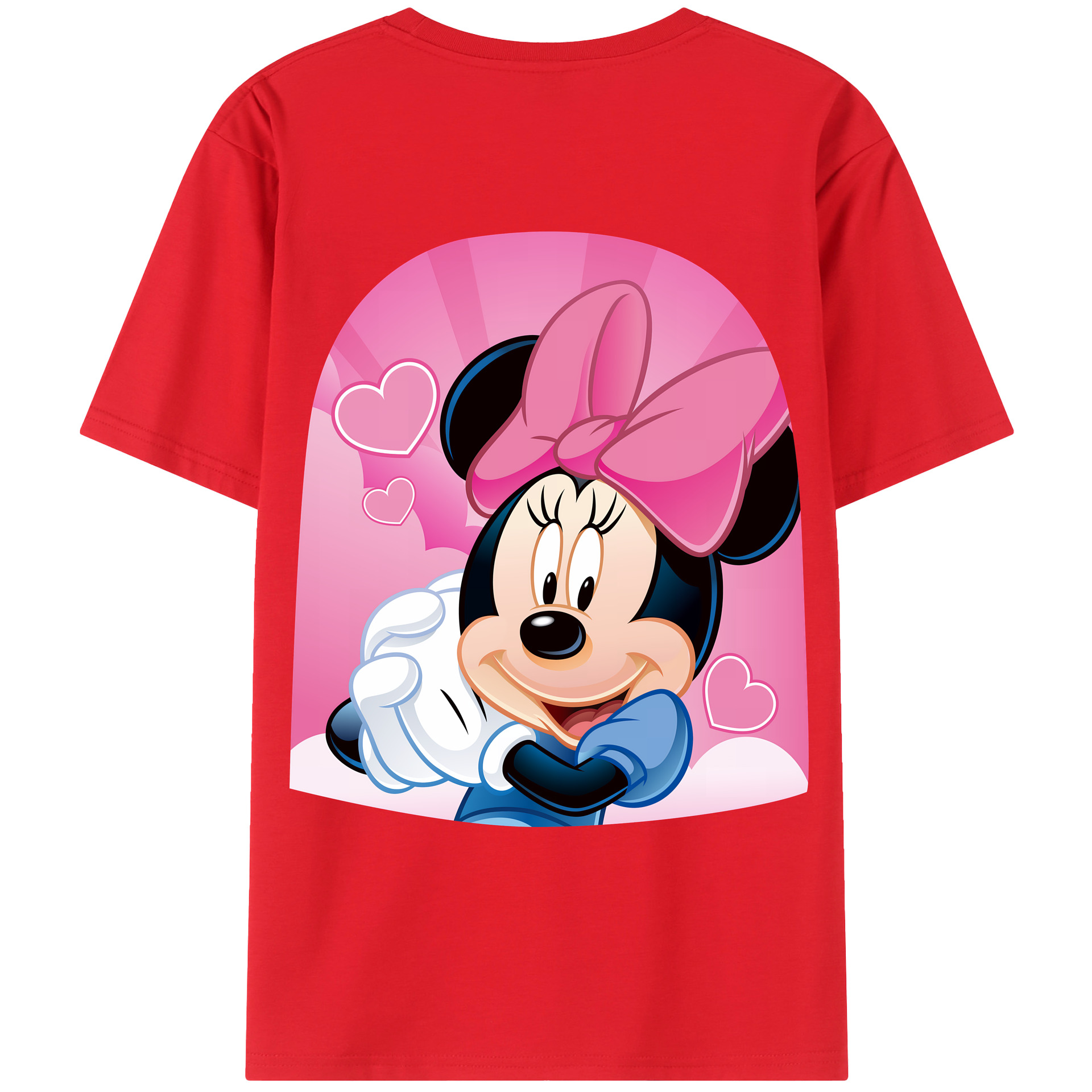 （画像用） ミッキーマウス Mickey Mouse 綿100％ メンズ半袖Tシャツ（バックプリント） 通気性