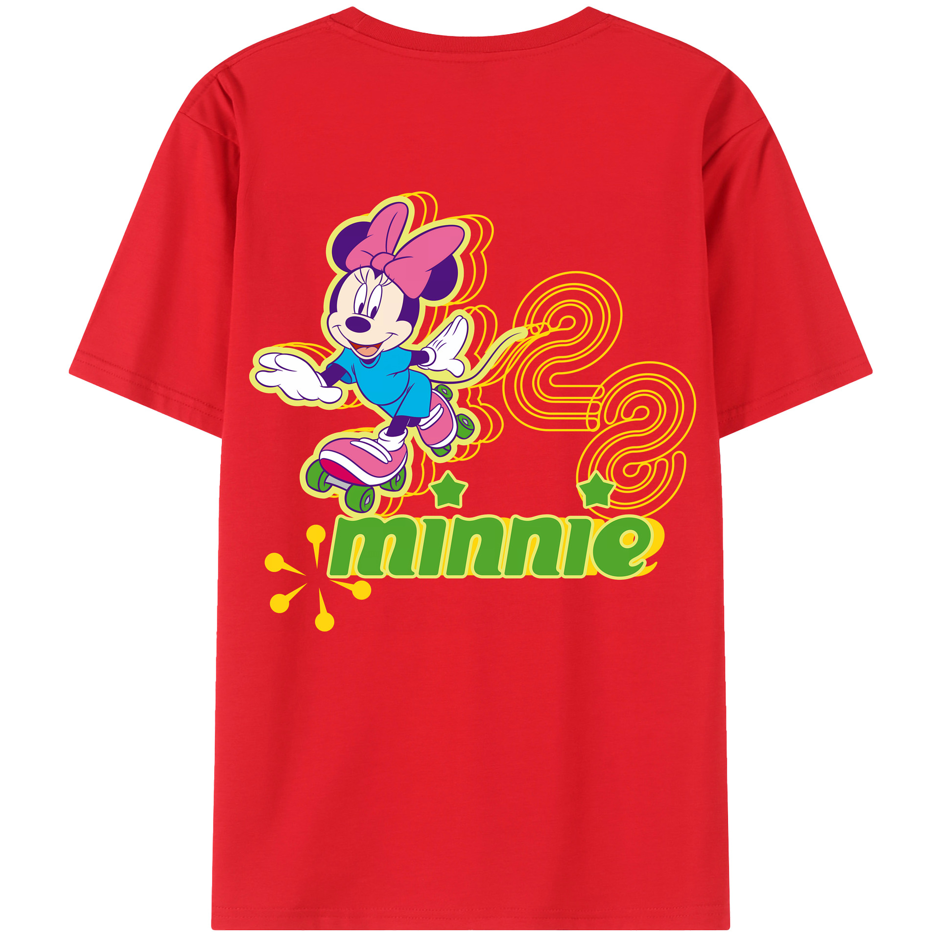 （画像用） ミッキーマウス Mickey Mouse 綿100％ メンズ半袖Tシャツ（バックプリント） 通気性