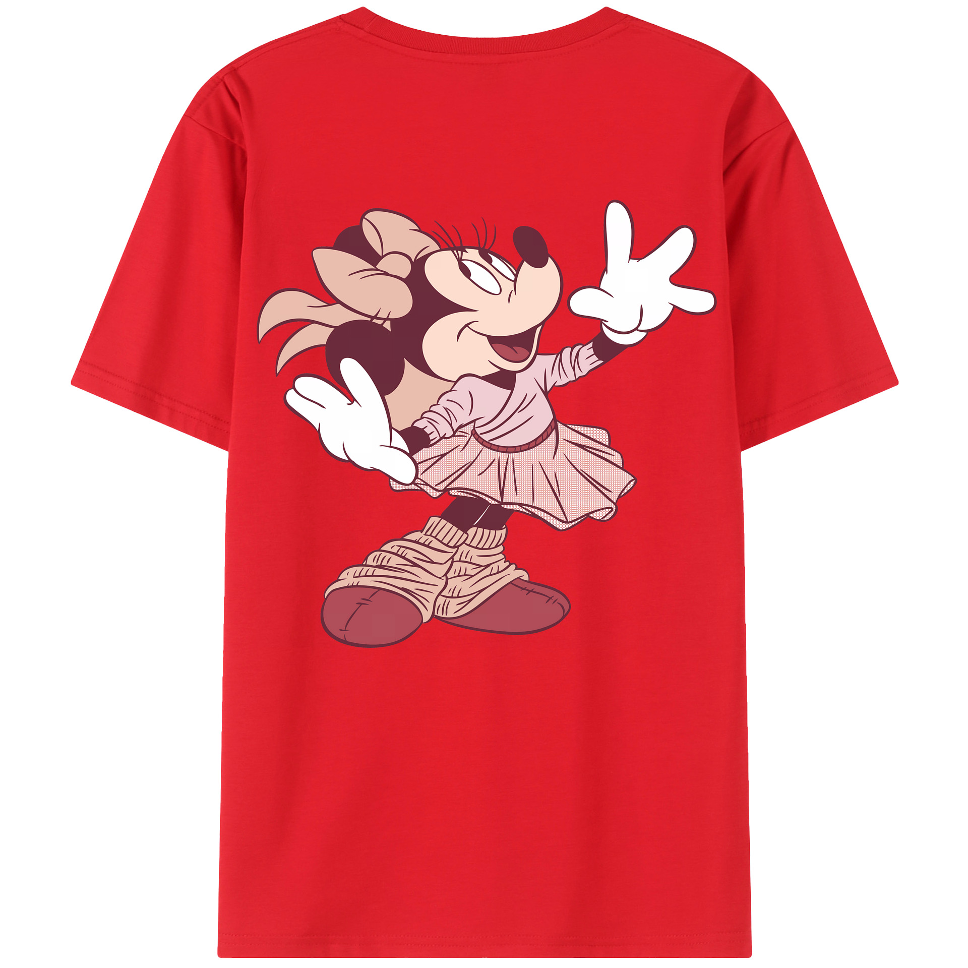 （画像用） ミッキーマウス Mickey Mouse 綿100％ メンズ半袖Tシャツ（バックプリント） 通気性
