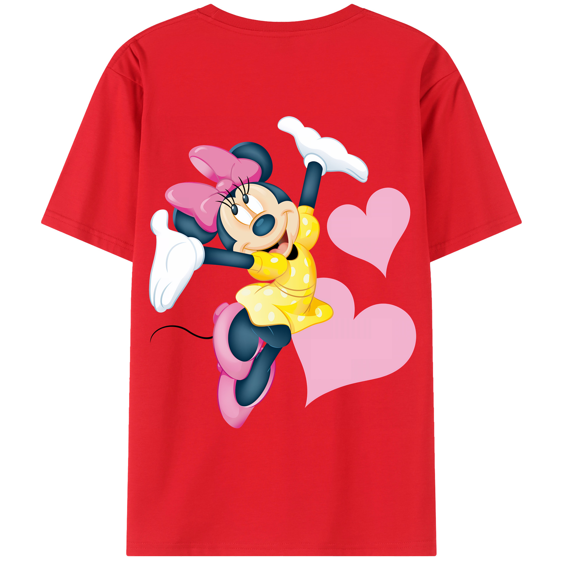 （画像用） ミッキーマウス Mickey Mouse 綿100％ メンズ半袖Tシャツ（バックプリント） 通気性
