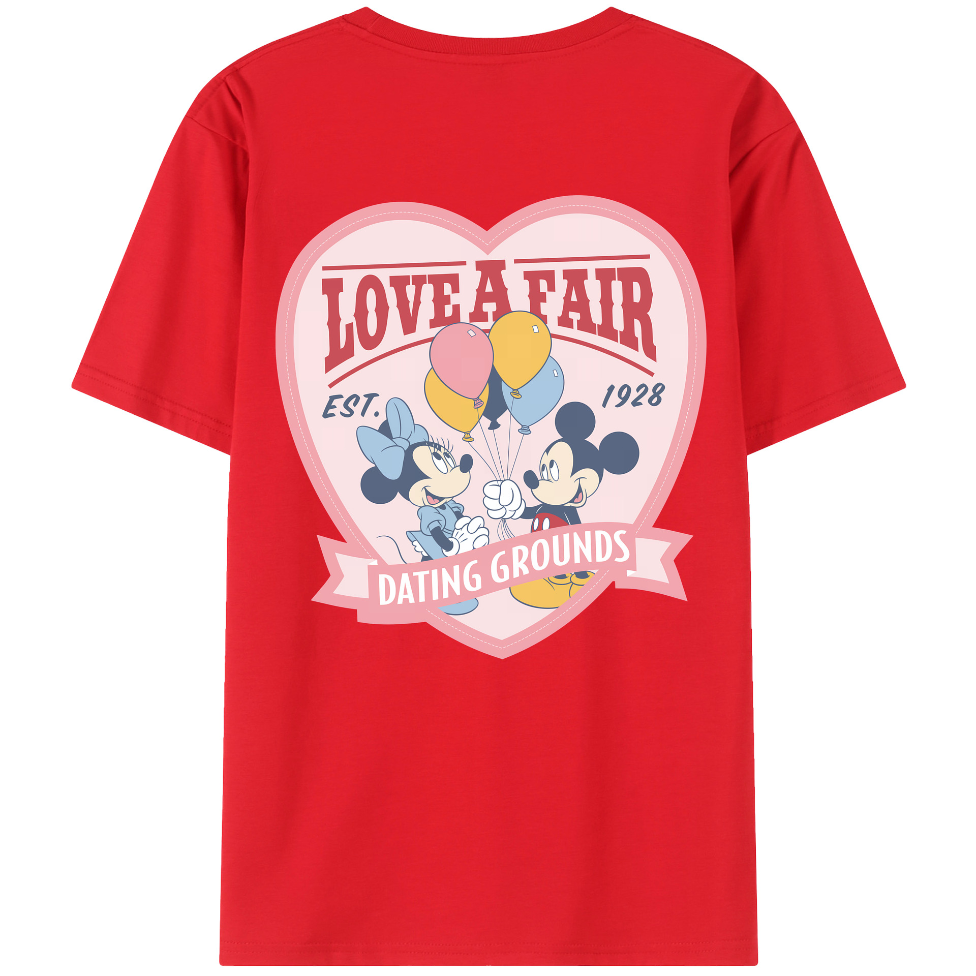 （画像用） ミッキーマウス Mickey Mouse 綿100％ メンズ半袖Tシャツ（バックプリント） 通気性