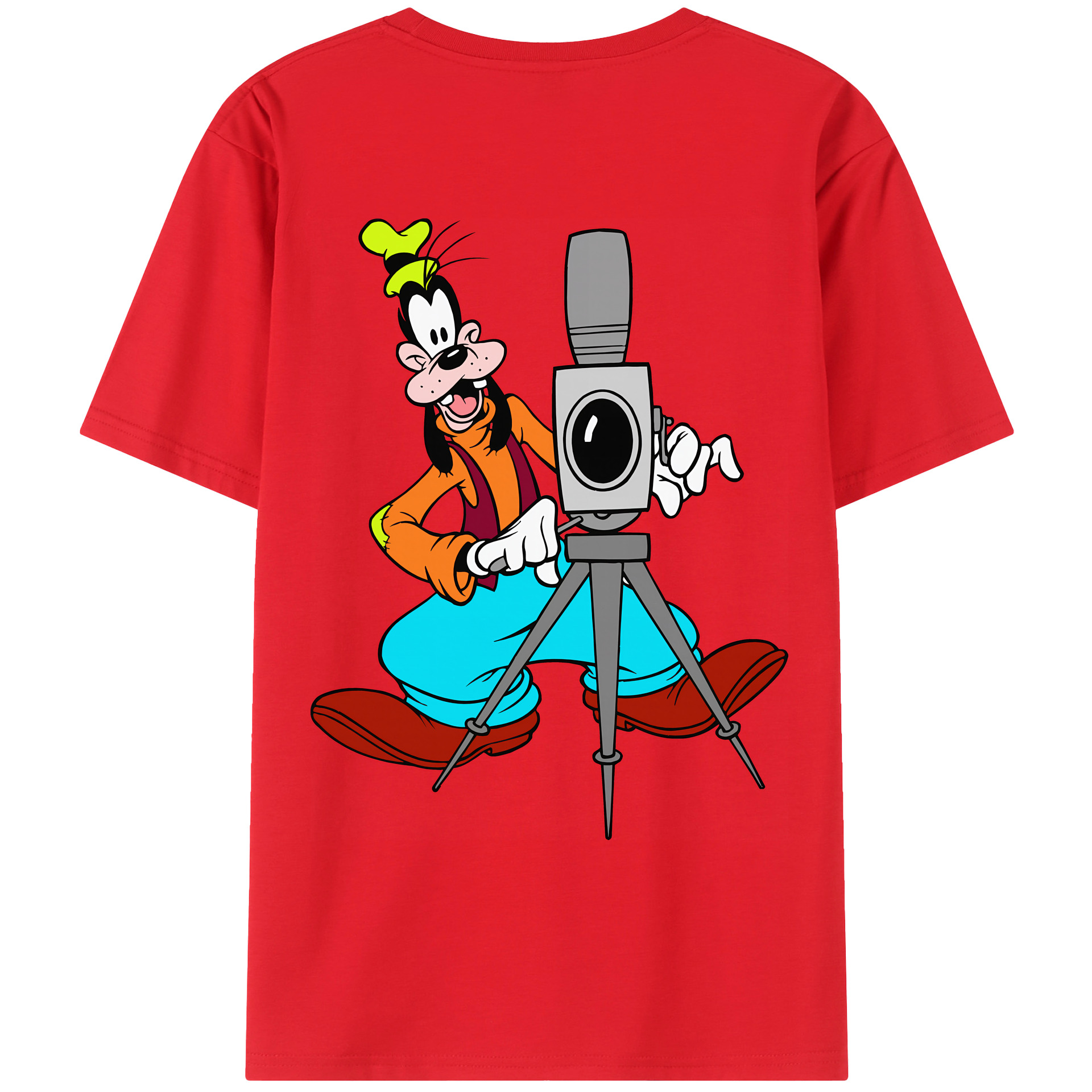（画像用） ミッキーマウス Mickey Mouse 綿100％ メンズ半袖Tシャツ（バックプリント） 通気性