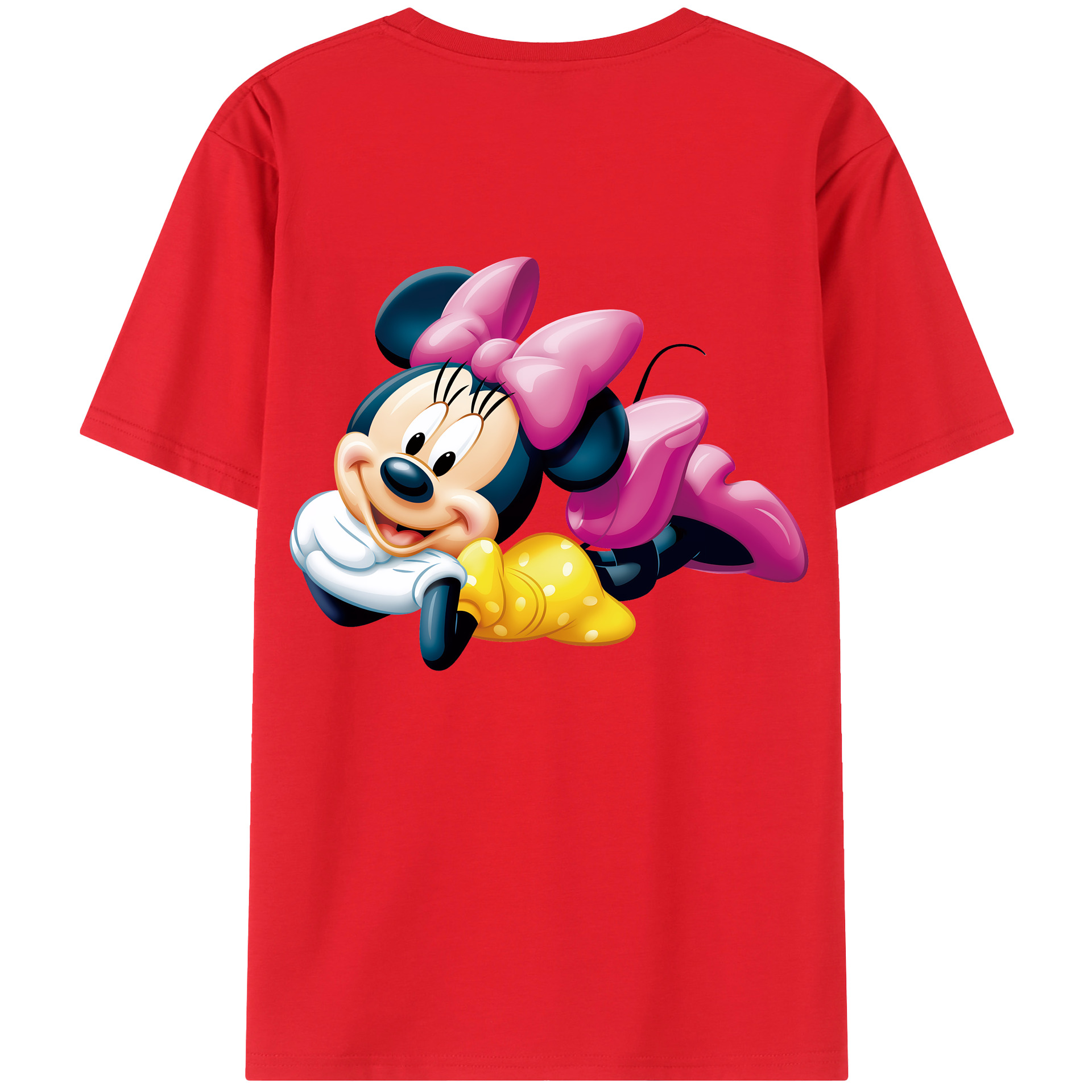 （画像用） ミッキーマウス Mickey Mouse 綿100％ メンズ半袖Tシャツ（バックプリント） 通気性