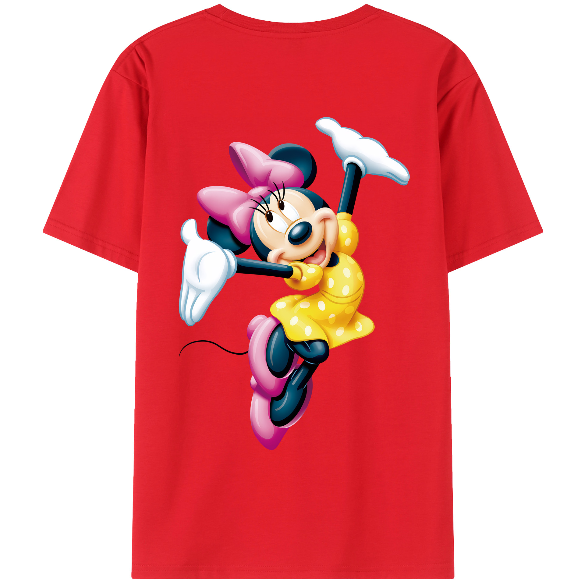 （画像用） ミッキーマウス Mickey Mouse 綿100％ メンズ半袖Tシャツ（バックプリント） 通気性