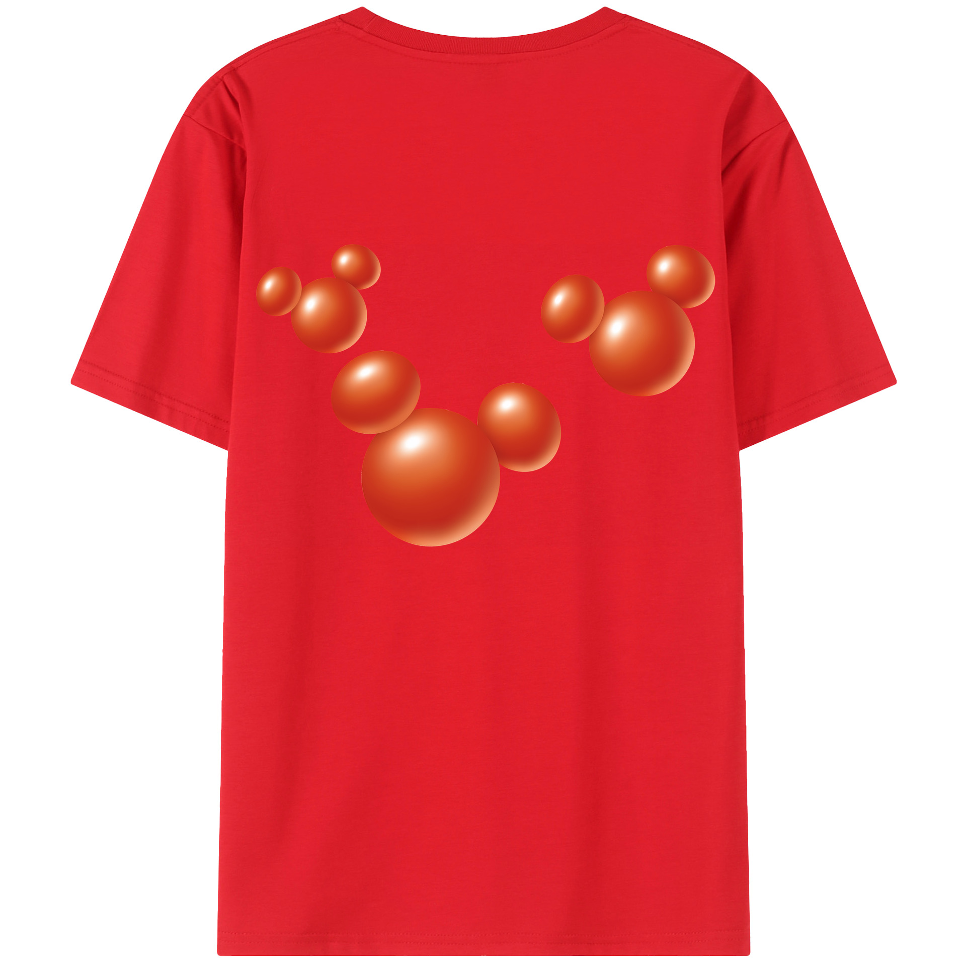 （画像用） ミッキーマウス Mickey Mouse 綿100％ メンズ半袖Tシャツ（バックプリント） 通気性