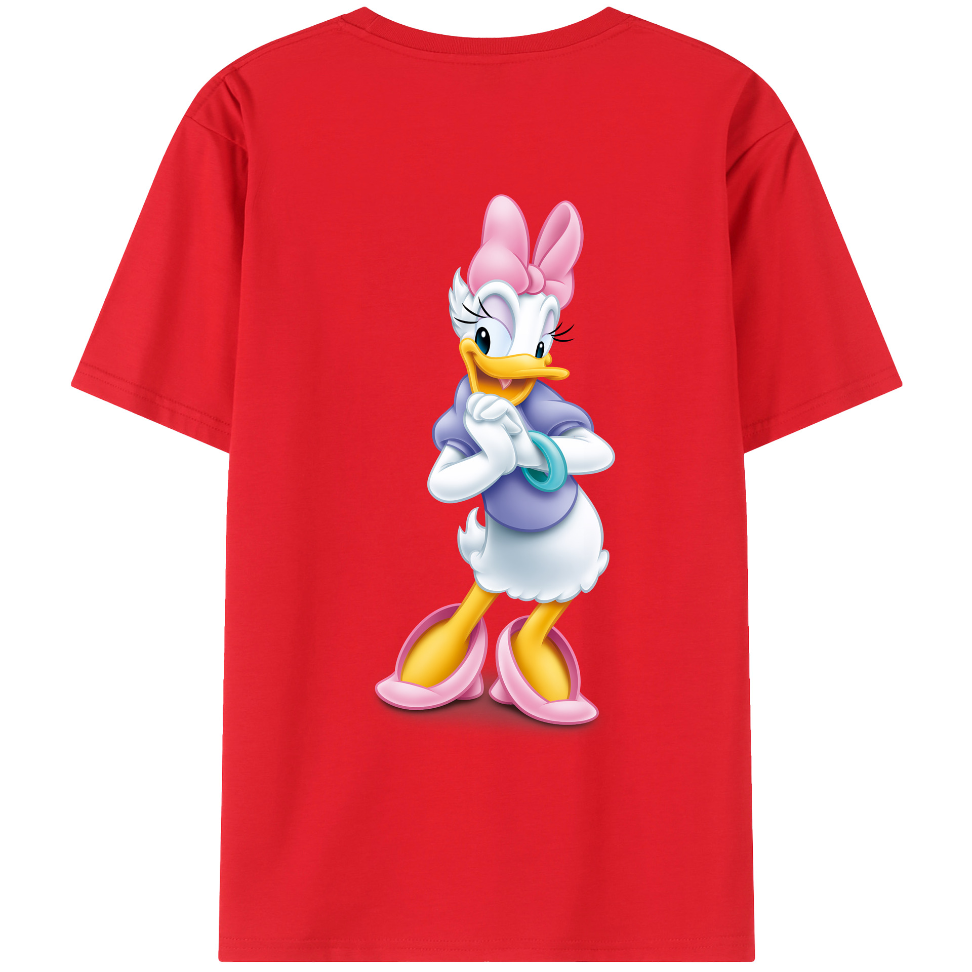 （画像用） ミッキーマウス Mickey Mouse 綿100％ メンズ半袖Tシャツ（バックプリント） 通気性
