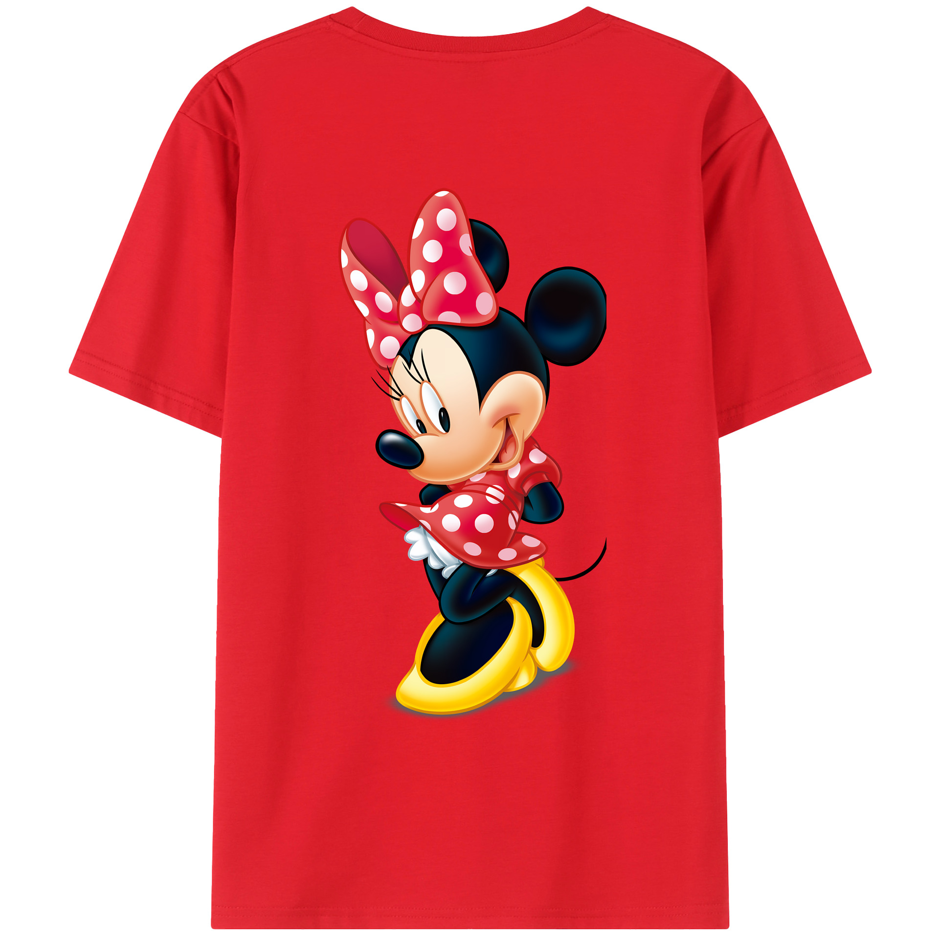 （画像用） ミッキーマウス Mickey Mouse 綿100％ メンズ半袖Tシャツ（バックプリント） 通気性
