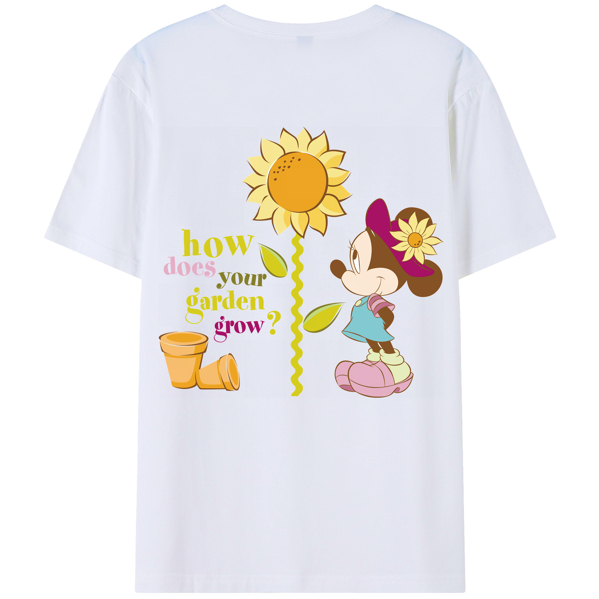 （画像用） ミッキーマウス Mickey Mouse 綿100％ メンズ半袖Tシャツ（バックプリント） 通気性