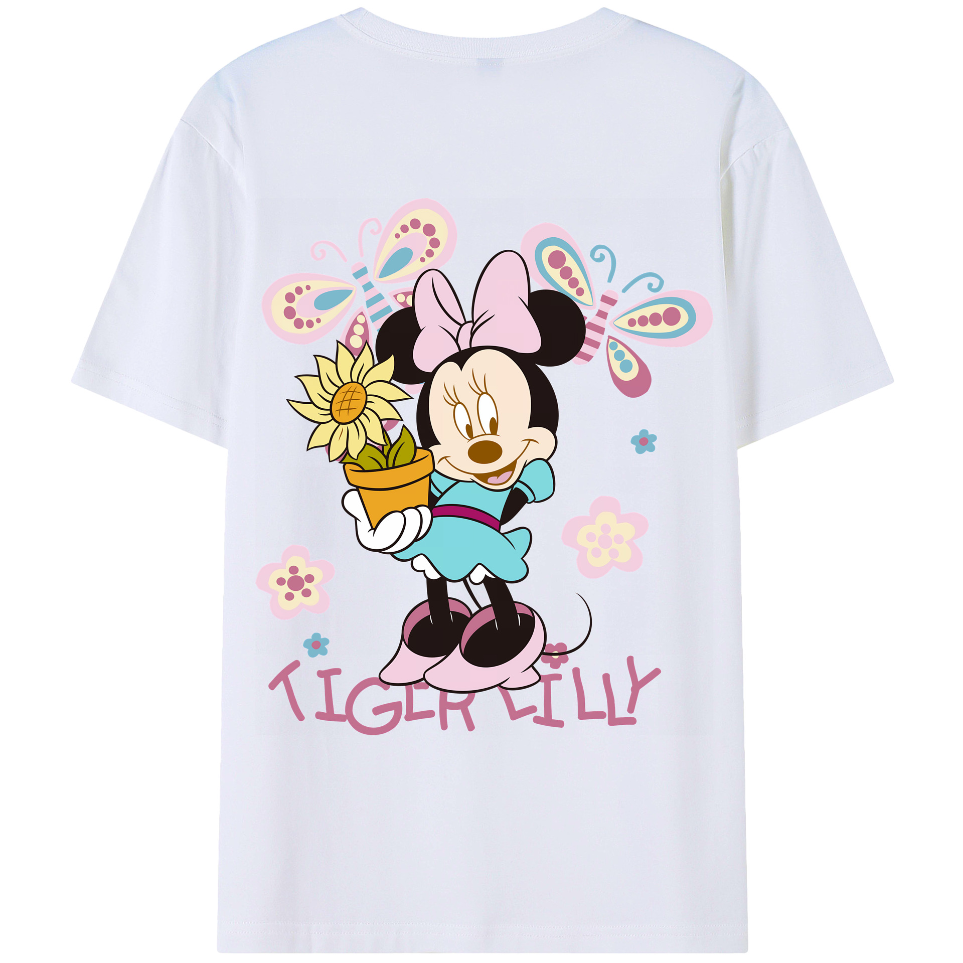 （画像用） ミッキーマウス Mickey Mouse 綿100％ メンズ半袖Tシャツ（バックプリント） 通気性