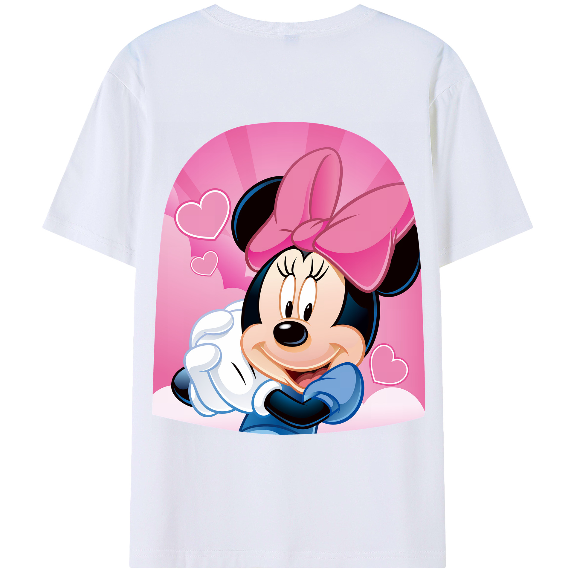 （画像用） ミッキーマウス Mickey Mouse 綿100％ メンズ半袖Tシャツ（バックプリント） 通気性