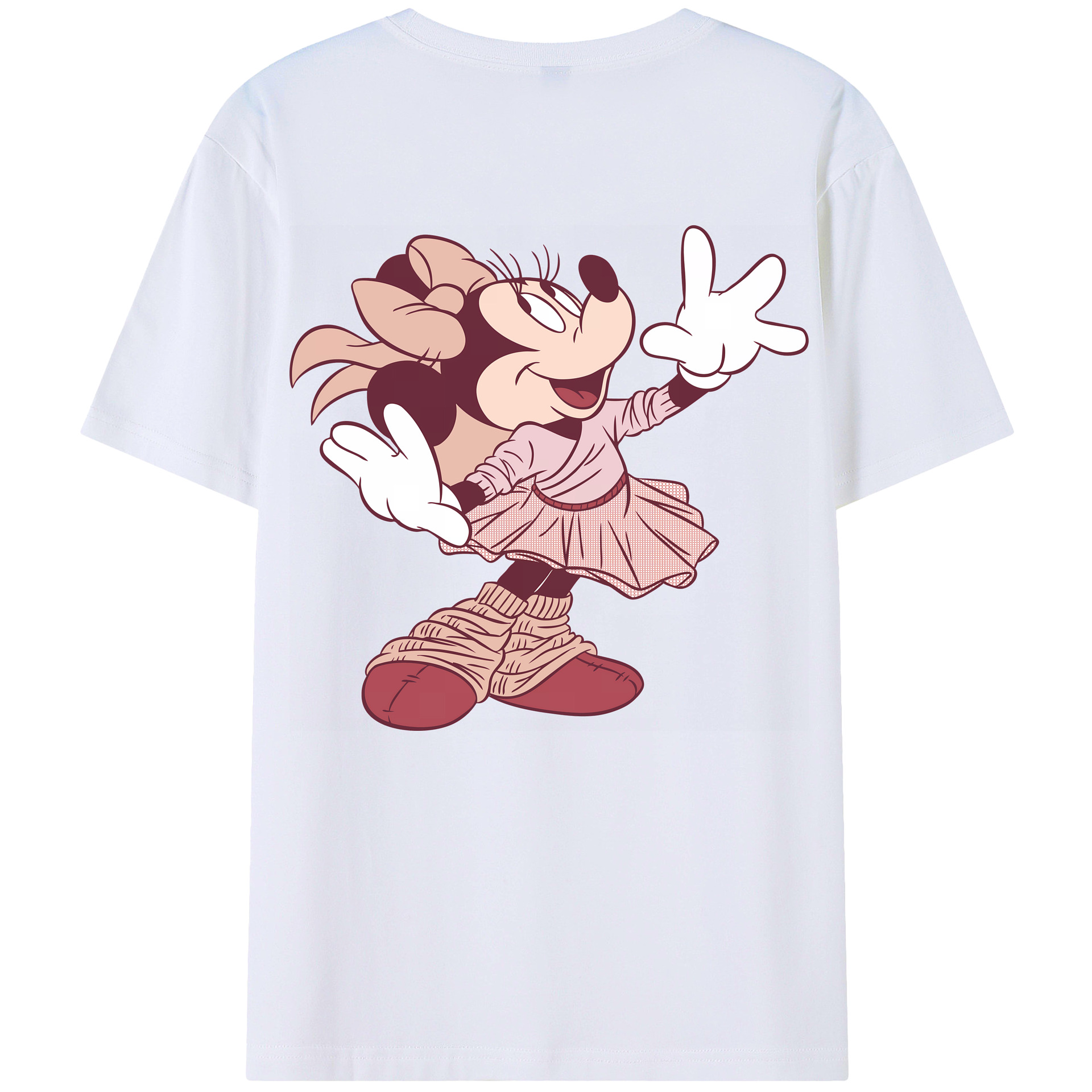（画像用） ミッキーマウス Mickey Mouse 綿100％ メンズ半袖Tシャツ（バックプリント） 通気性