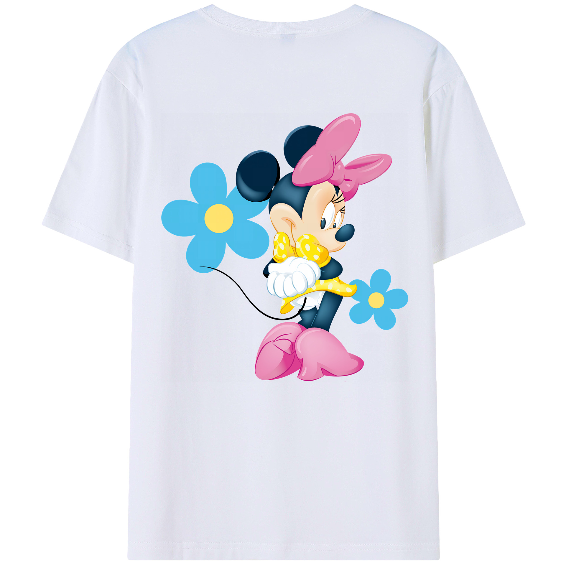 （画像用） ミッキーマウス Mickey Mouse 綿100％ メンズ半袖Tシャツ（バックプリント） 通気性