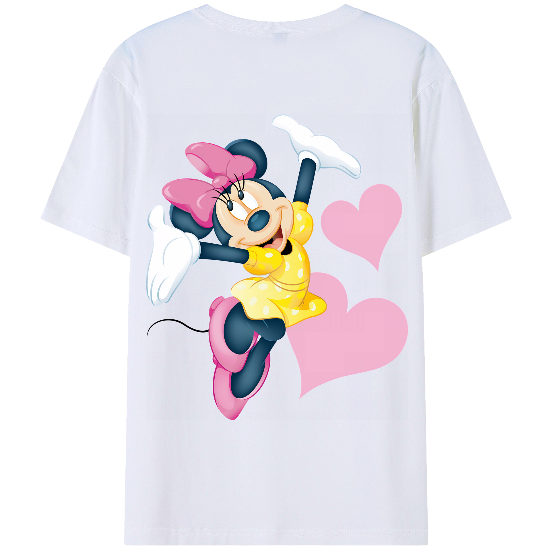 （画像用） ミッキーマウス Mickey Mouse 綿100％ メンズ半袖Tシャツ（バックプリント） 通気性