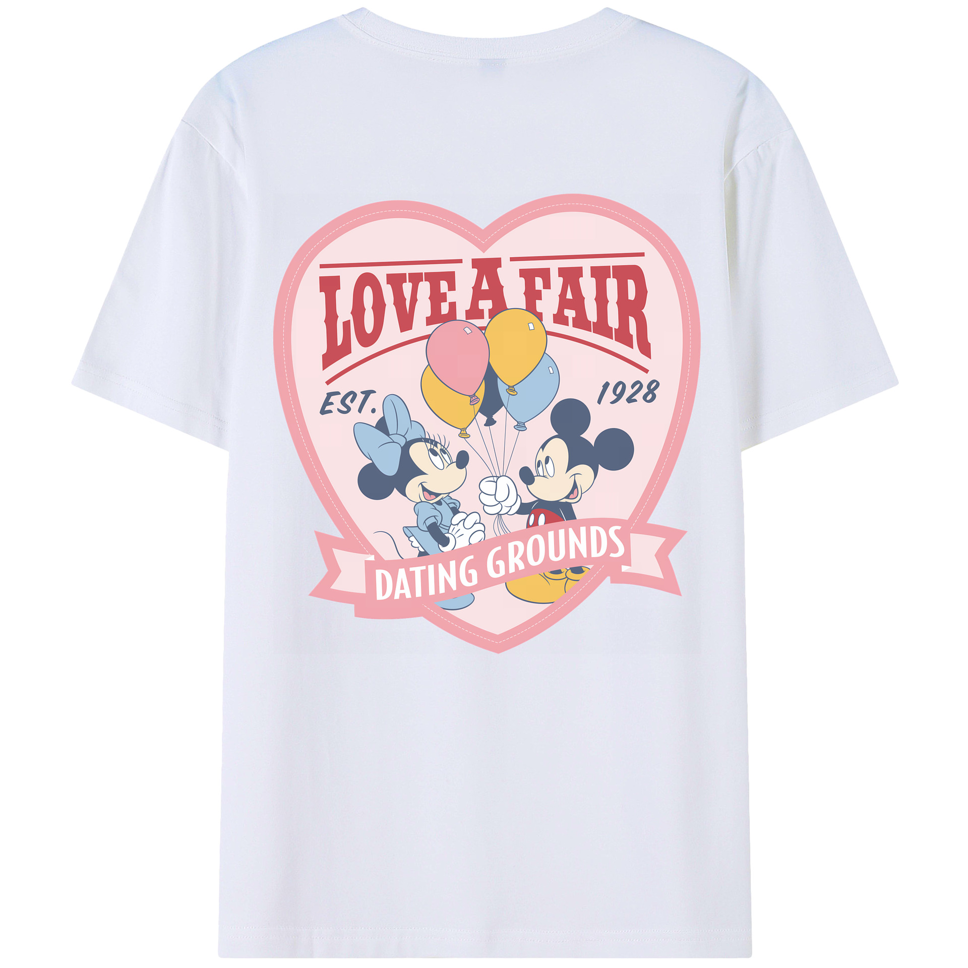 （画像用） ミッキーマウス Mickey Mouse 綿100％ メンズ半袖Tシャツ（バックプリント） 通気性