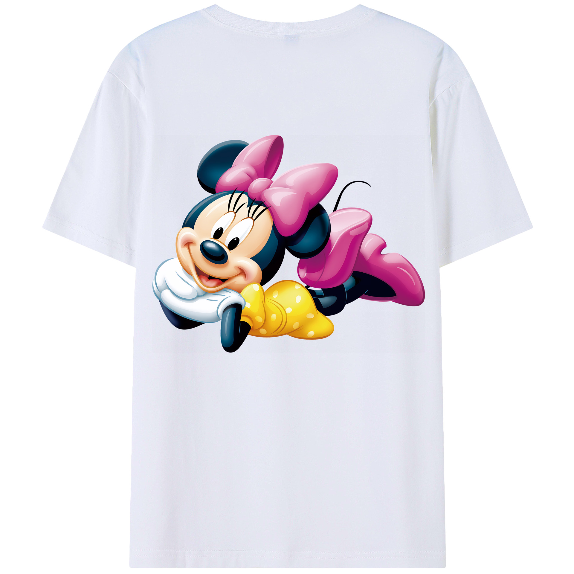 （画像用） ミッキーマウス Mickey Mouse 綿100％ メンズ半袖Tシャツ（バックプリント） 通気性