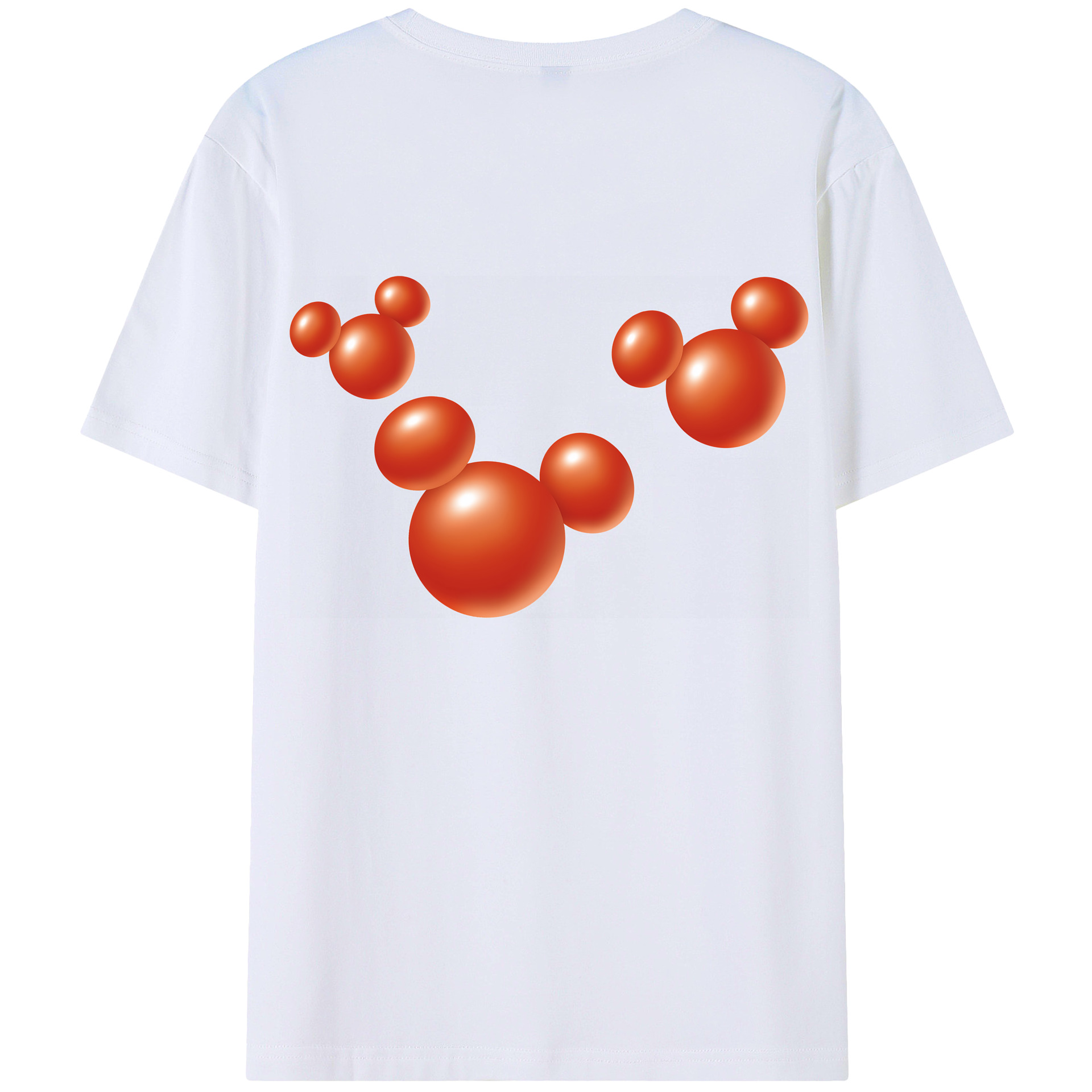 （画像用） ミッキーマウス Mickey Mouse 綿100％ メンズ半袖Tシャツ（バックプリント） 通気性